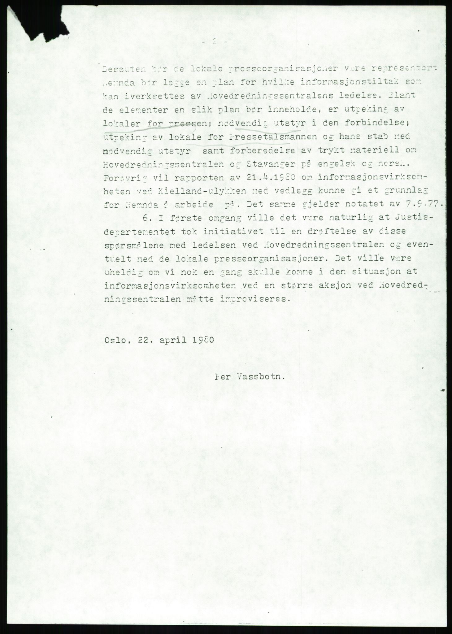 Justisdepartementet, Granskningskommisjonen ved Alexander Kielland-ulykken 27.3.1980, AV/RA-S-1165/D/L0017: P Hjelpefartøy (Doku.liste + P1-P6 av 6)/Q Hovedredningssentralen (Q0-Q27 av 27), 1980-1981, p. 346