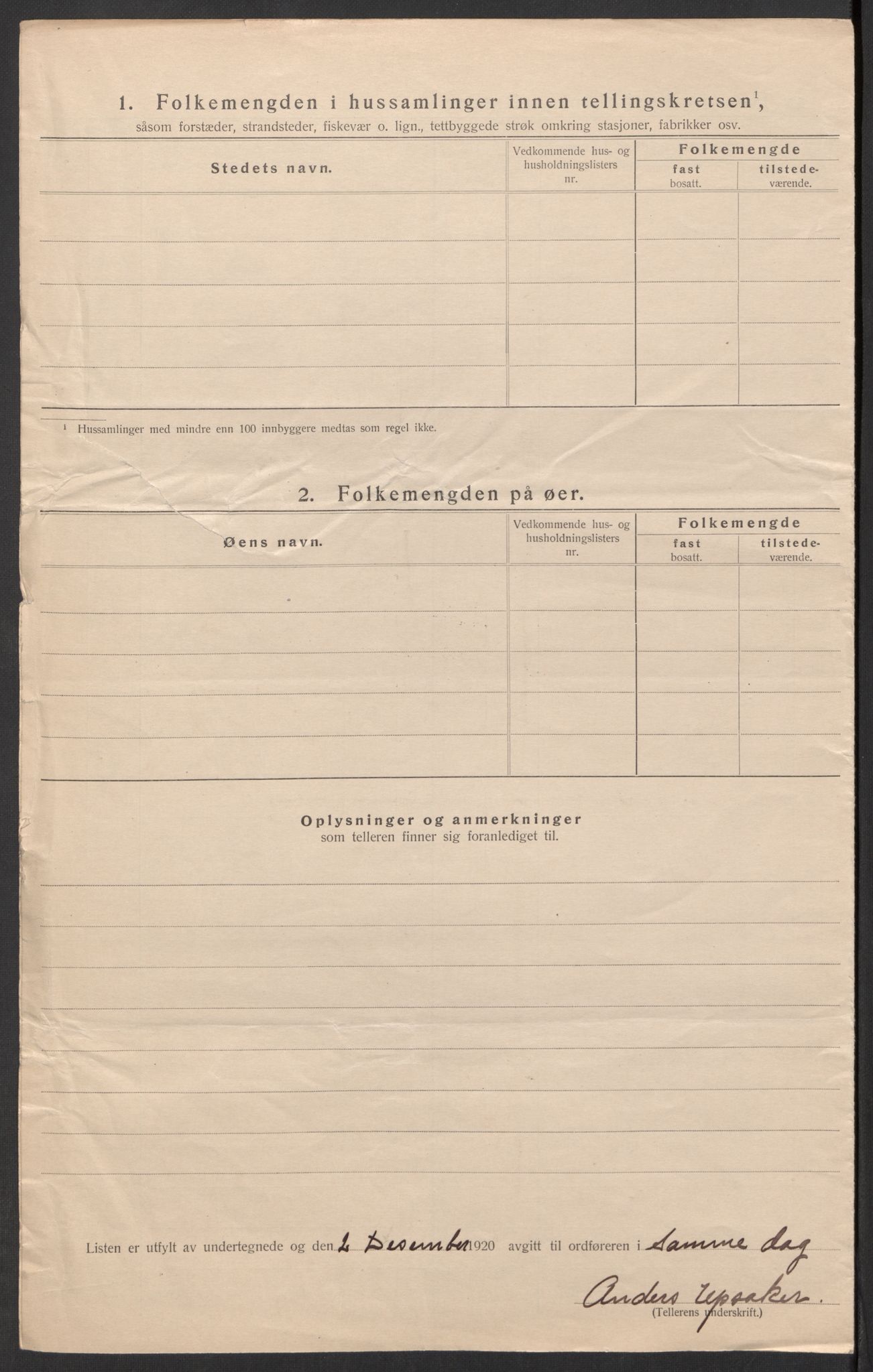 SAK, 1920 census for Holum, 1920, p. 39