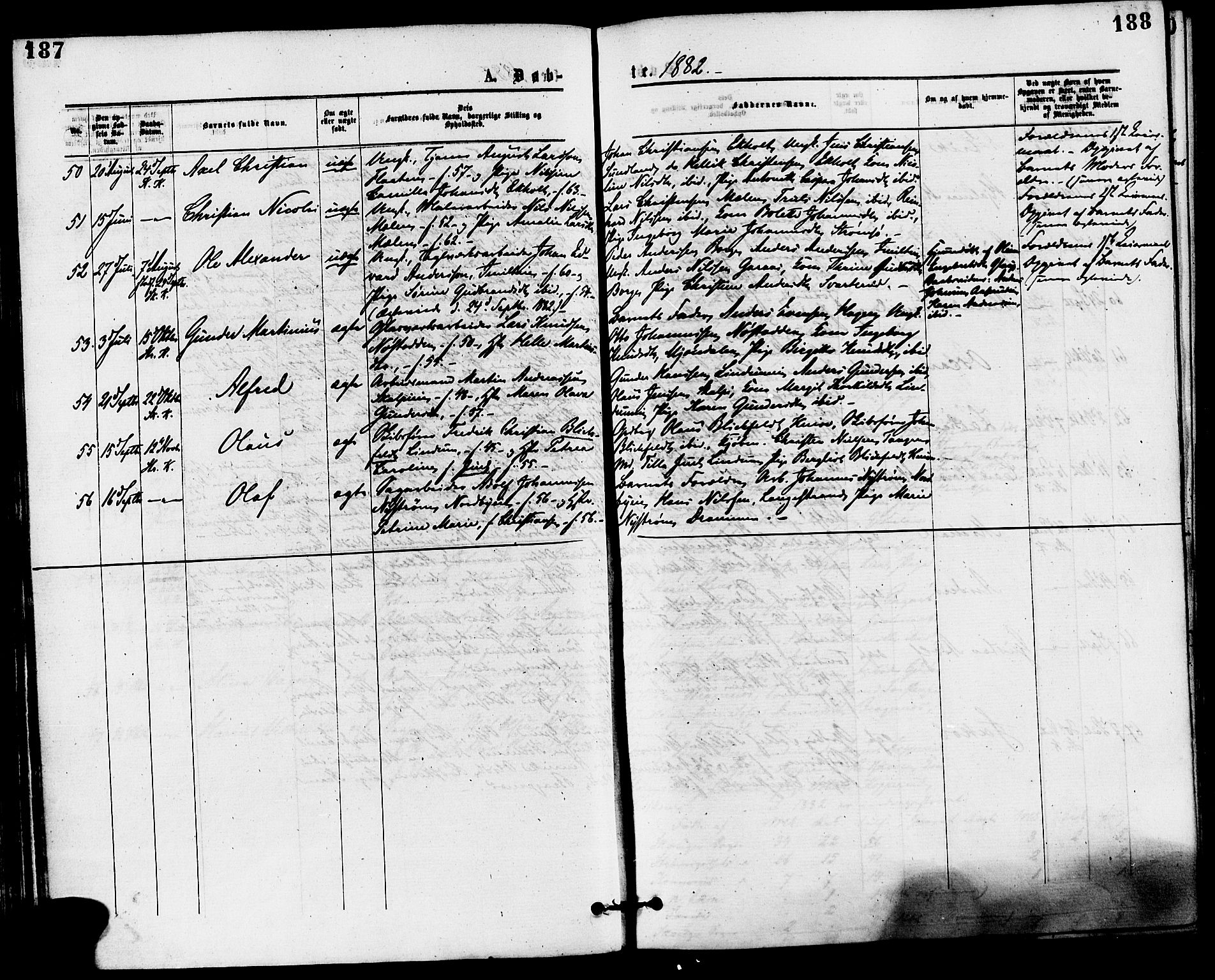 Skoger kirkebøker, AV/SAKO-A-59/F/Fa/L0005: Parish register (official) no. I 5, 1873-1884, p. 187-188