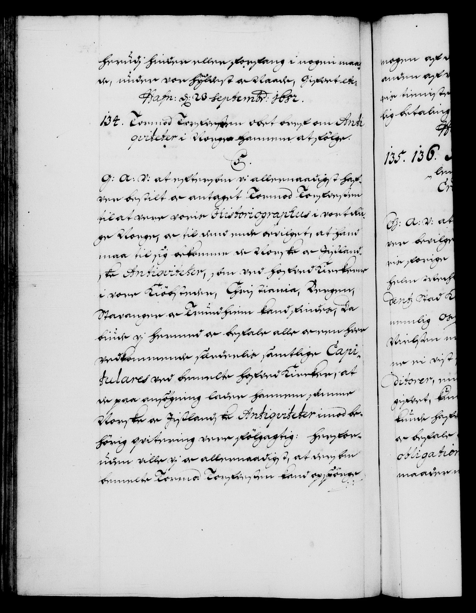 Danske Kanselli 1572-1799, RA/EA-3023/F/Fc/Fca/Fcaa/L0013: Norske registre (mikrofilm), 1681-1684, p. 242b