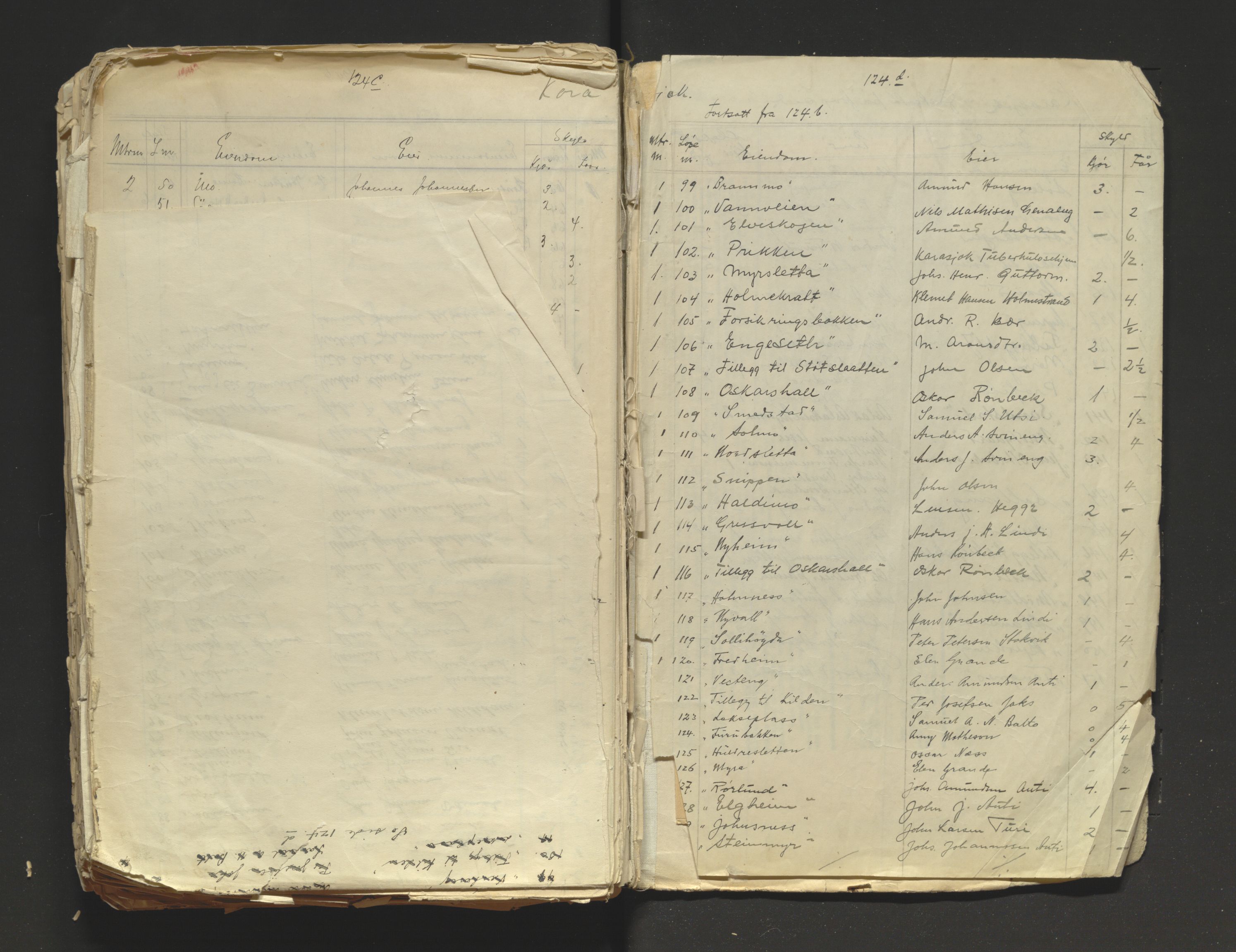 Tana fogderi/sorenskriveri, AV/SATØ-S-0058/I/Ip/L0254/0001: -- / Annet om tinglysing. Matrikkel, Tana sorenskriveri., 1884, p. 124c-124d