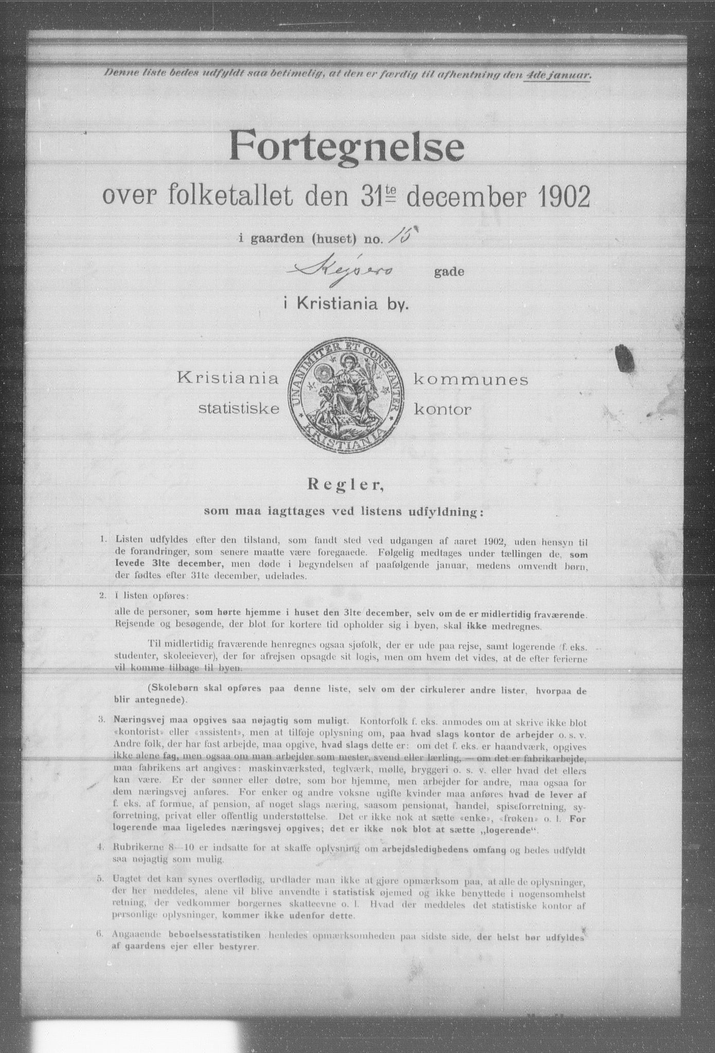 OBA, Municipal Census 1902 for Kristiania, 1902, p. 9391