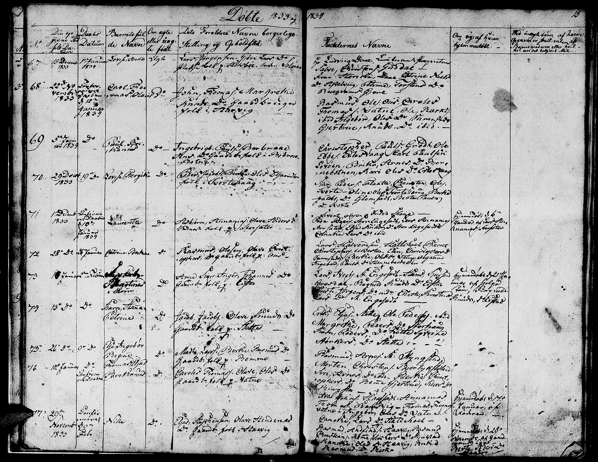 Ministerialprotokoller, klokkerbøker og fødselsregistre - Møre og Romsdal, AV/SAT-A-1454/524/L0361: Parish register (copy) no. 524C02, 1831-1840, p. 15