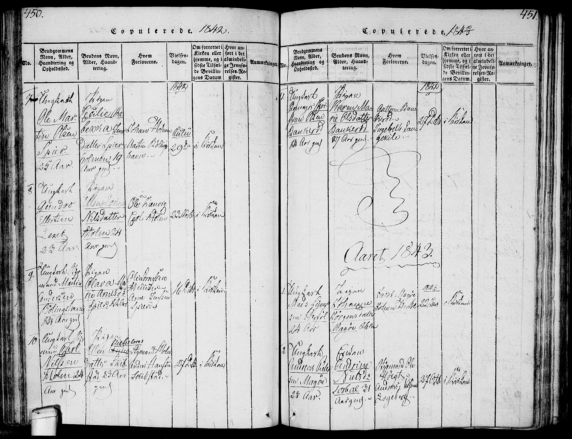 Hvaler prestekontor Kirkebøker, SAO/A-2001/F/Fa/L0005: Parish register (official) no. I 5, 1816-1845, p. 450-451