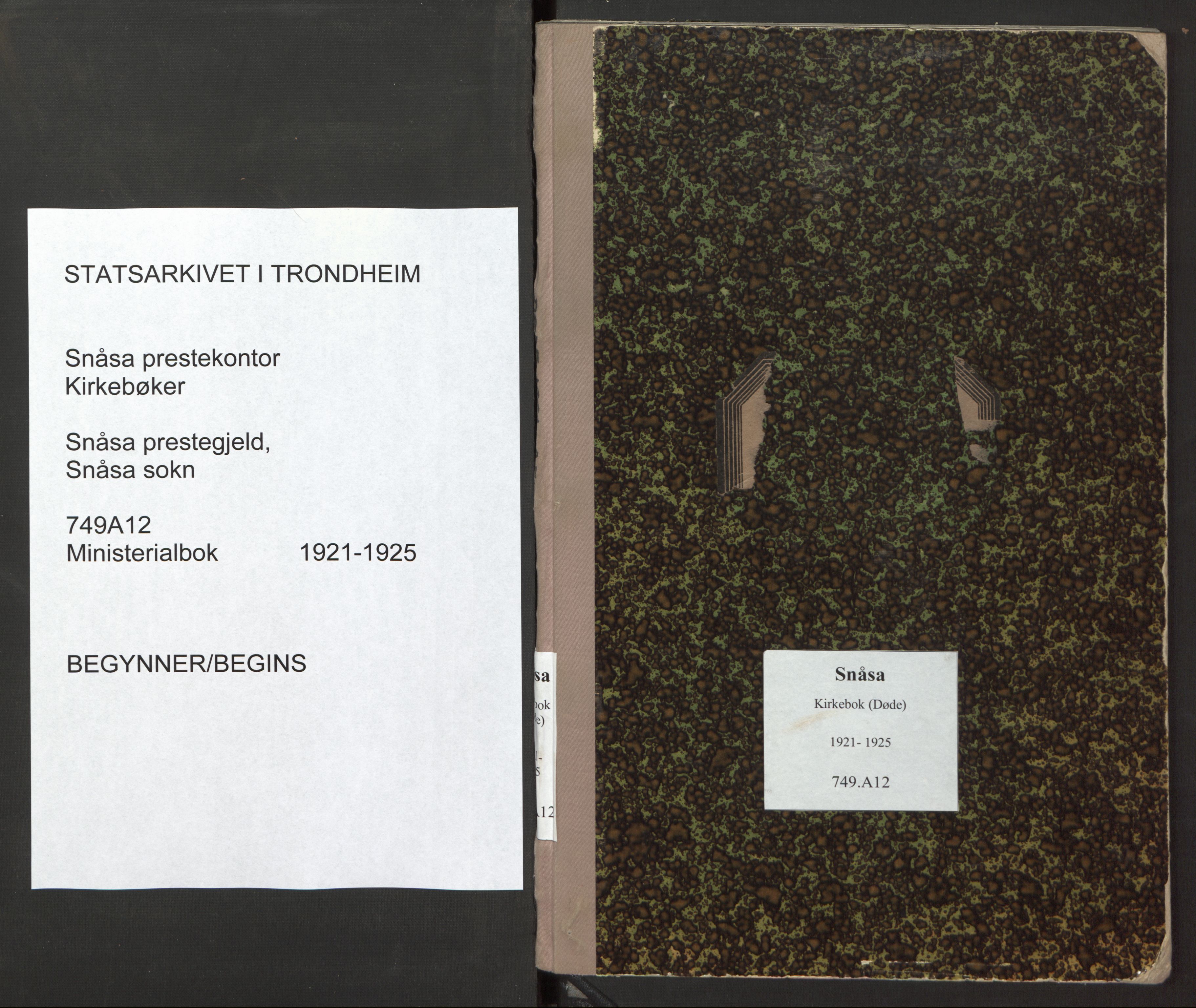 Ministerialprotokoller, klokkerbøker og fødselsregistre - Nord-Trøndelag, SAT/A-1458/749/L0478: Parish register (official) no. 749A12, 1921-1925