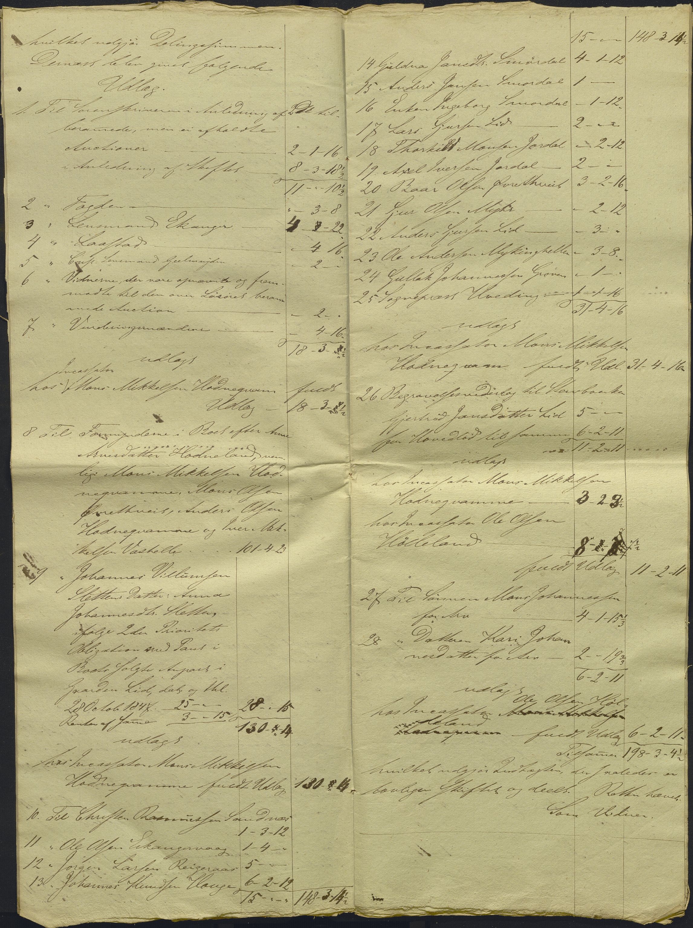 Nordhordland sorenskrivar, AV/SAB-A-2901/1/H/Hd/Hdb/L0001: Konsept til utlodningar, 1850-1852, p. 323