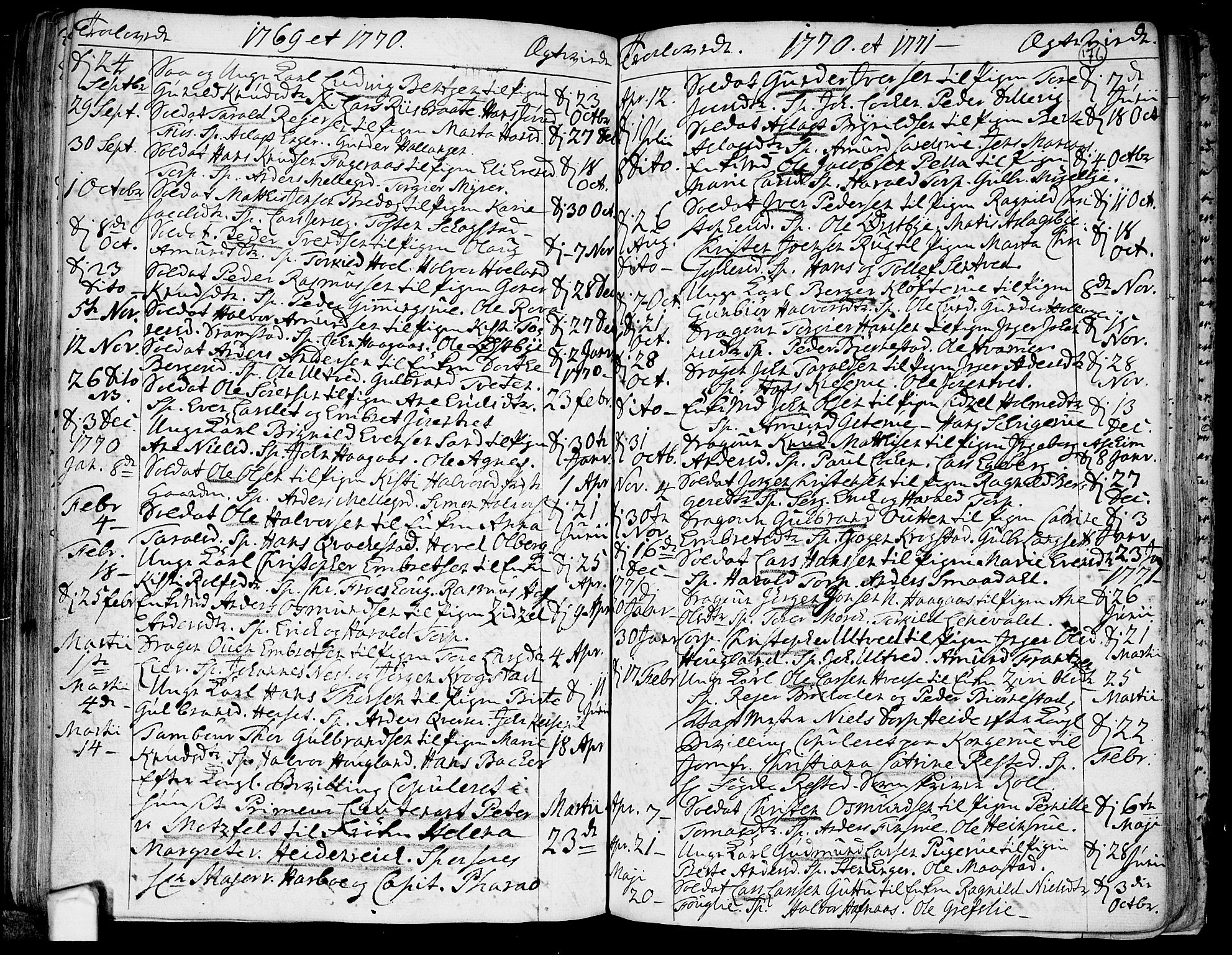 Trøgstad prestekontor Kirkebøker, SAO/A-10925/F/Fa/L0004: Parish register (official) no. I 4, 1750-1784, p. 176