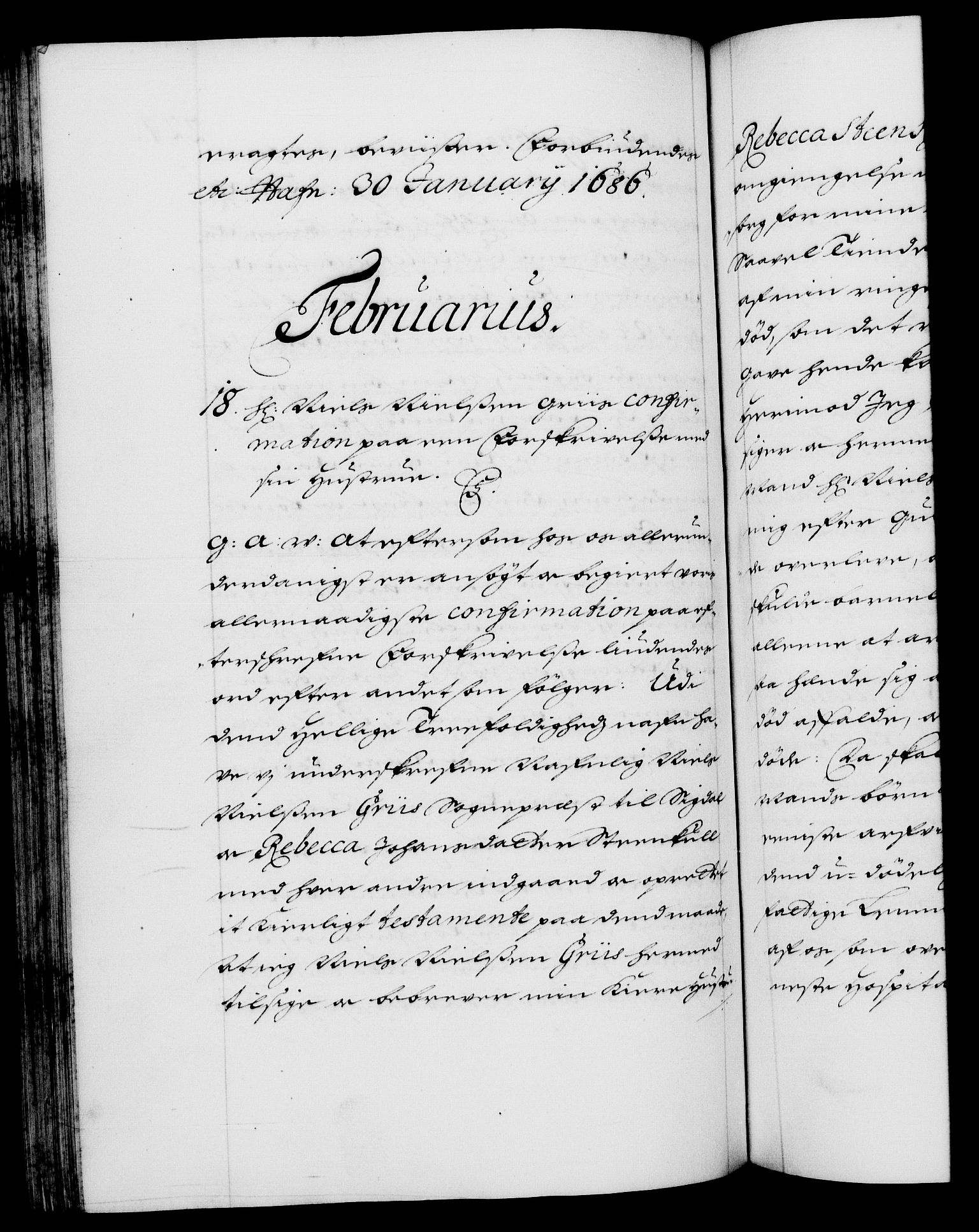 Danske Kanselli 1572-1799, AV/RA-EA-3023/F/Fc/Fca/Fcaa/L0014: Norske registre (mikrofilm), 1685-1687, p. 227b