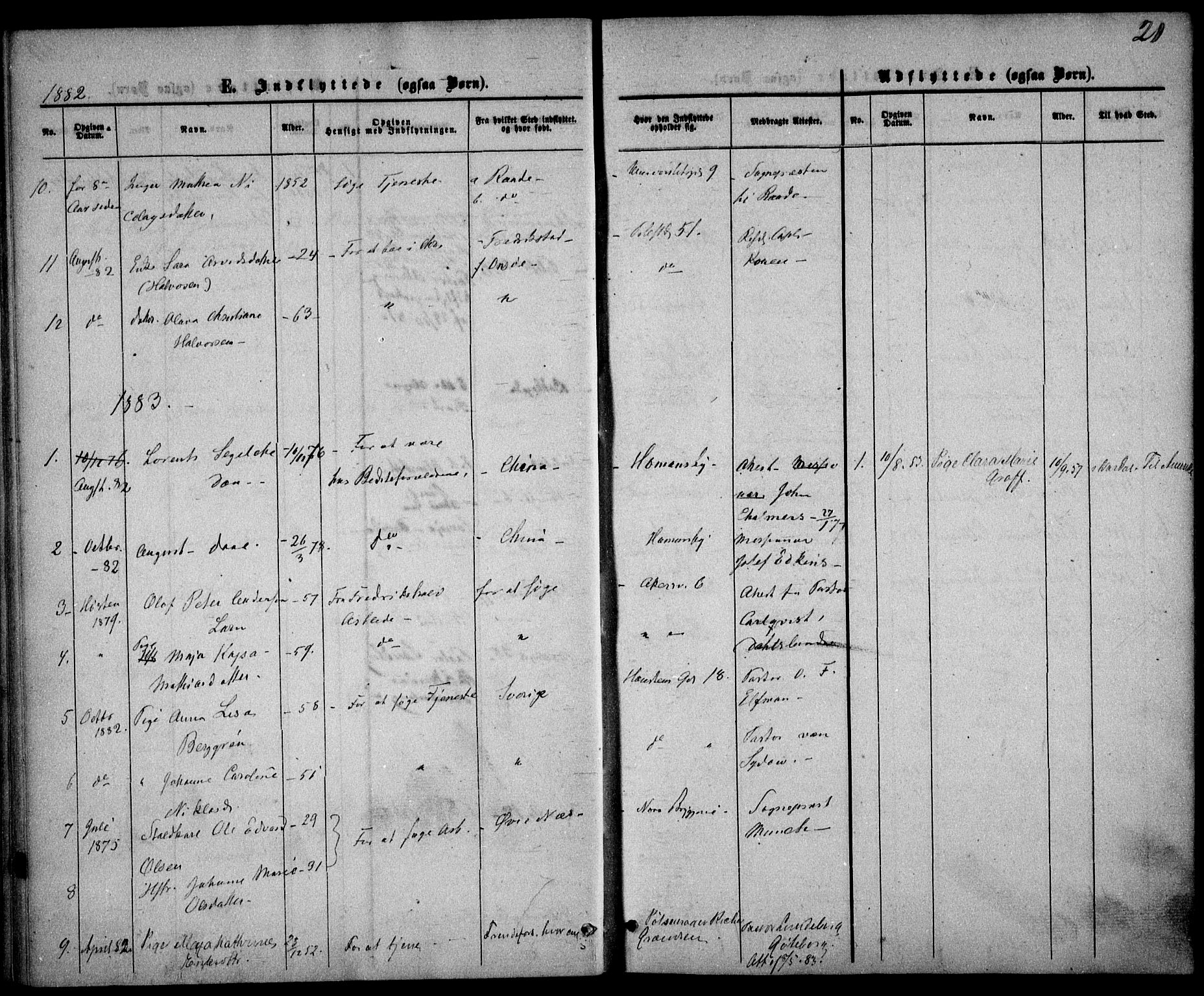 Trefoldighet prestekontor Kirkebøker, SAO/A-10882/F/Fe/L0001: Parish register (official) no. V 1, 1858-1887, p. 21