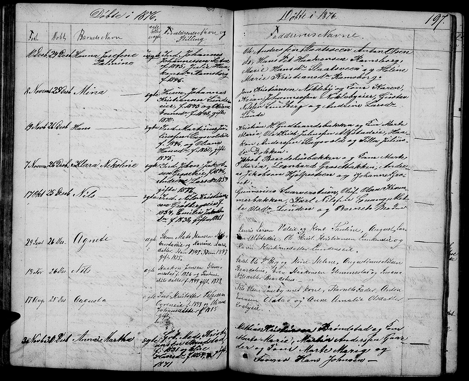 Østre Toten prestekontor, AV/SAH-PREST-104/H/Ha/Hab/L0004: Parish register (copy) no. 4, 1858-1886, p. 197