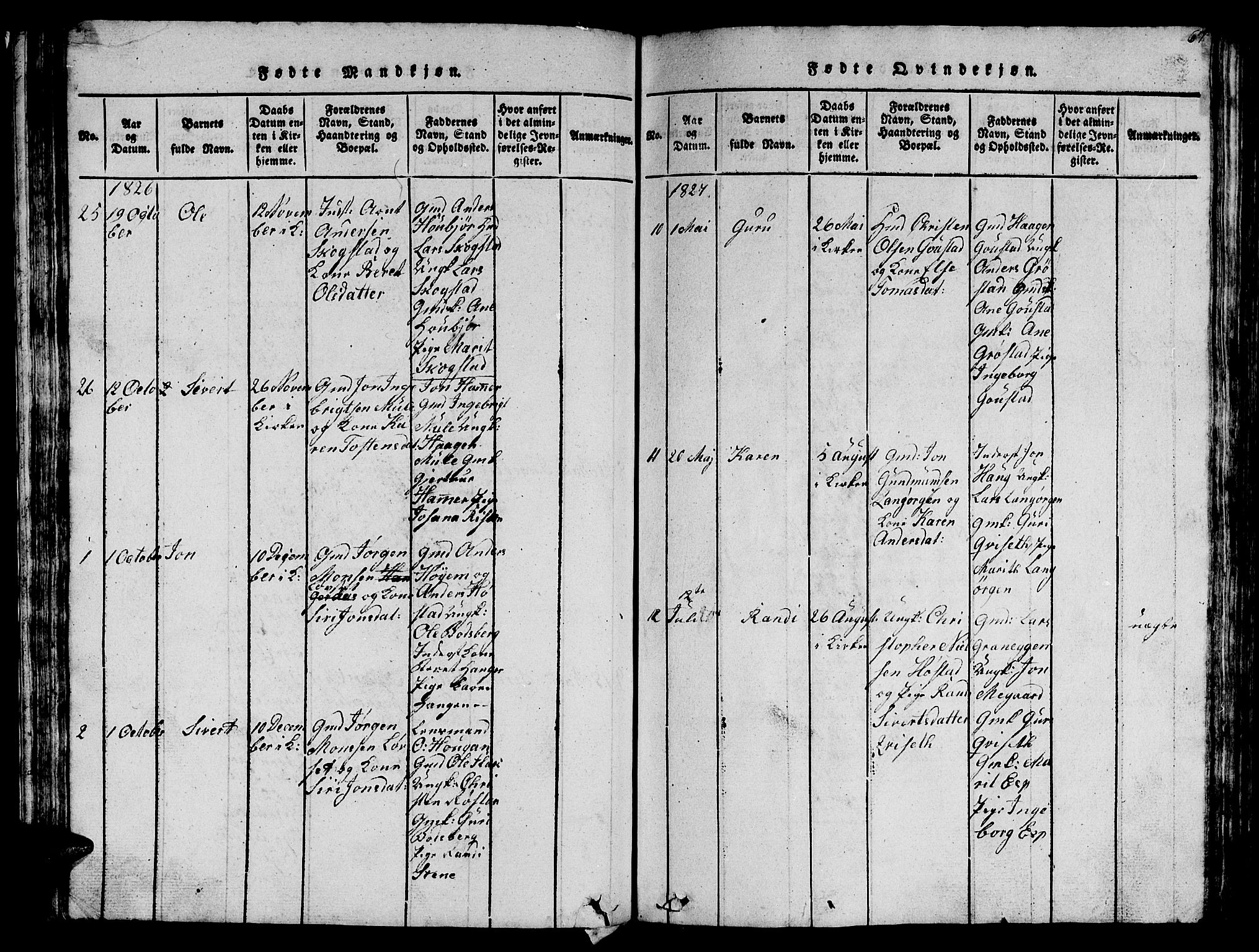 Ministerialprotokoller, klokkerbøker og fødselsregistre - Sør-Trøndelag, SAT/A-1456/612/L0385: Parish register (copy) no. 612C01, 1816-1845, p. 67