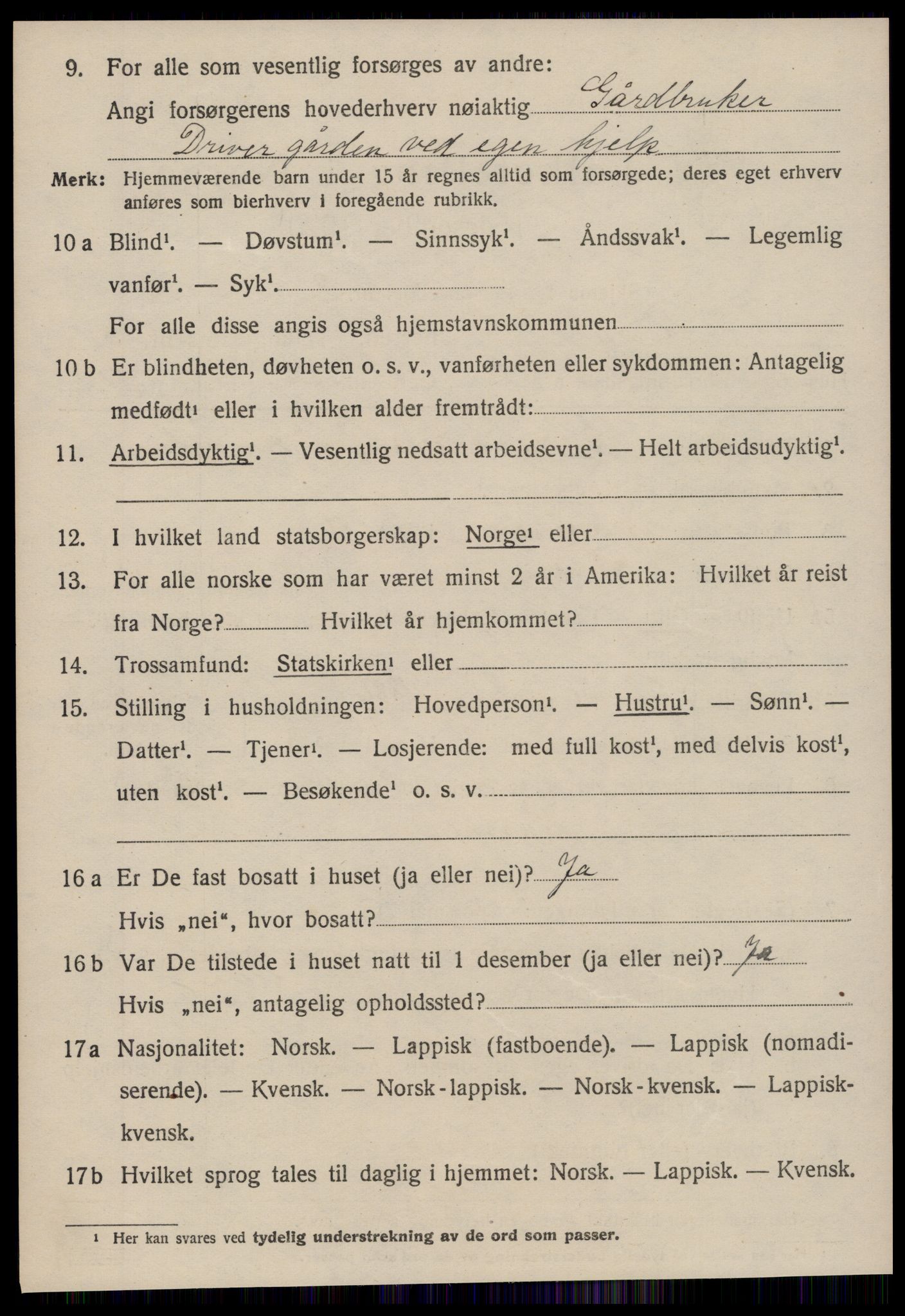 SAT, 1920 census for Hitra, 1920, p. 1164