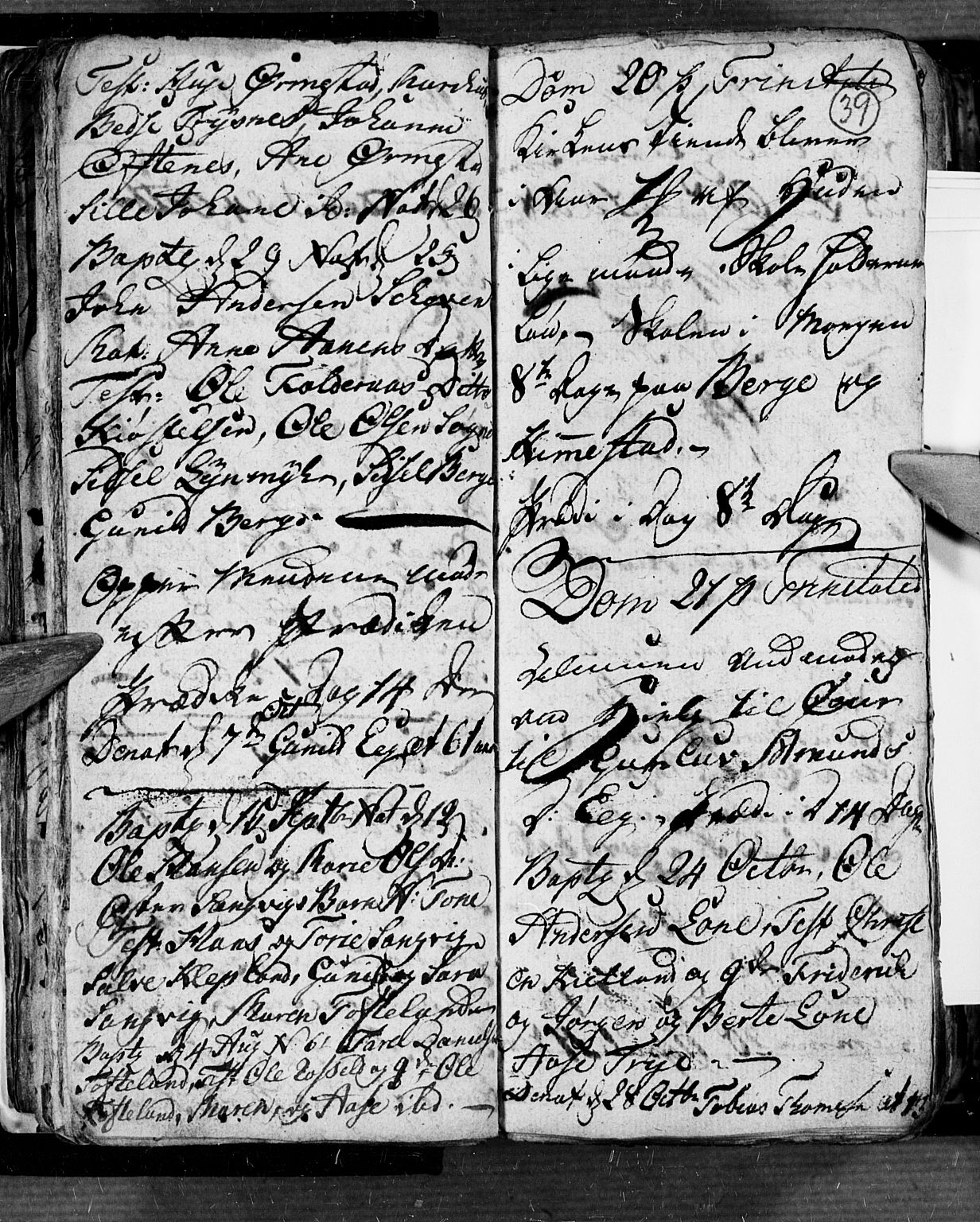 Søgne sokneprestkontor, AV/SAK-1111-0037/F/Fb/Fbb/L0001: Parish register (copy) no. B 1, 1779-1802, p. 39