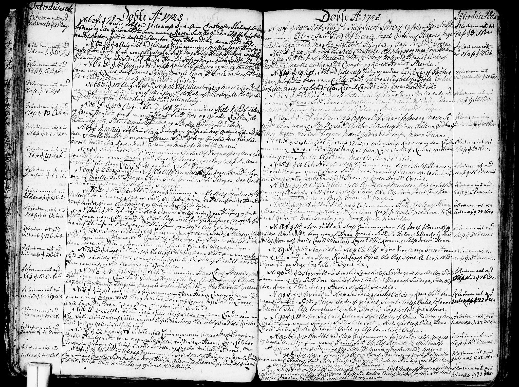 Nes prestekontor Kirkebøker, AV/SAO-A-10410/F/Fa/L0003: Parish register (official) no. I 3, 1734-1781, p. 44