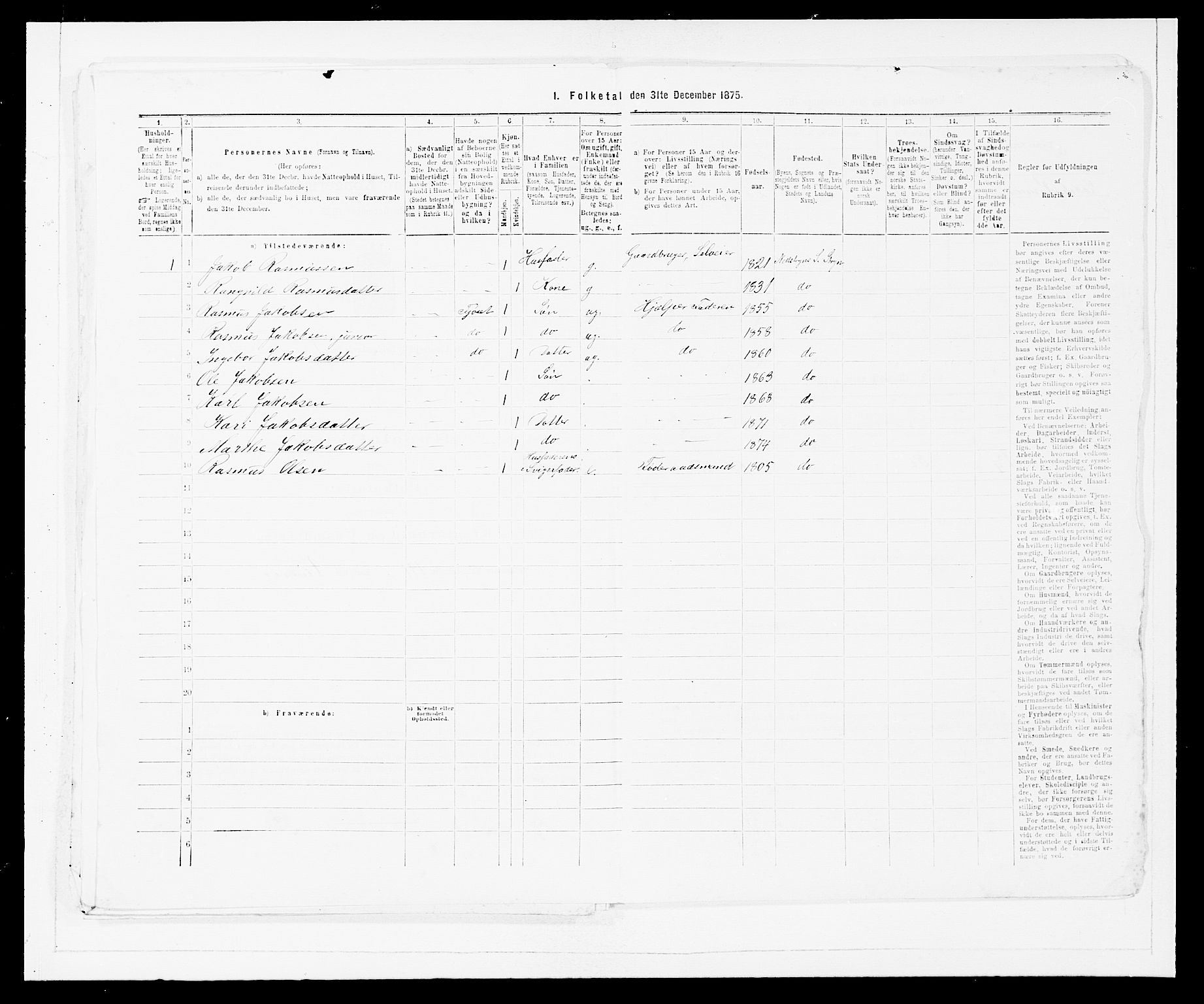 SAB, 1875 Census for 1448P Stryn, 1875, p. 71