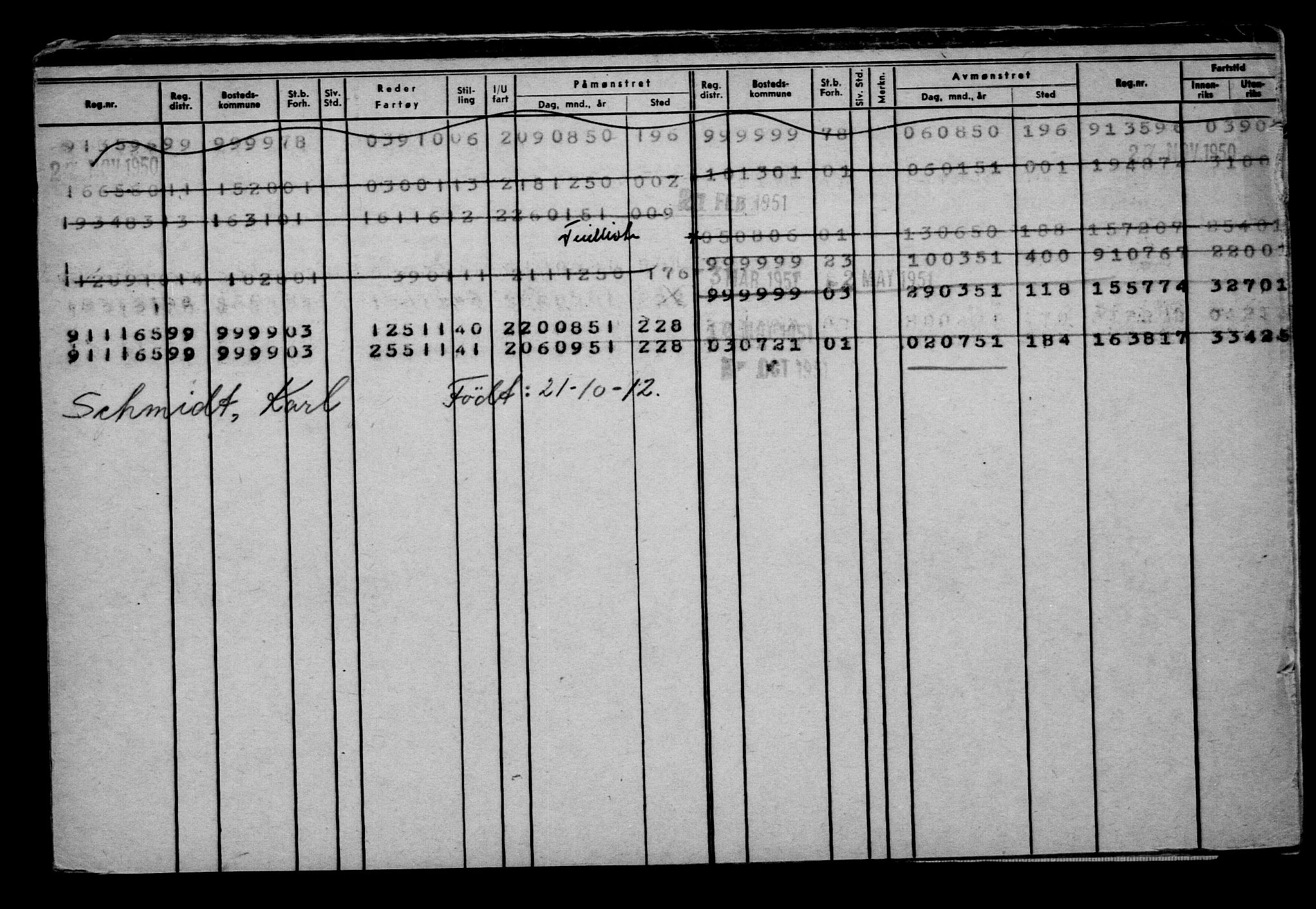 Direktoratet for sjømenn, RA/S-3545/G/Gb/L0108: Hovedkort, 1912, p. 183