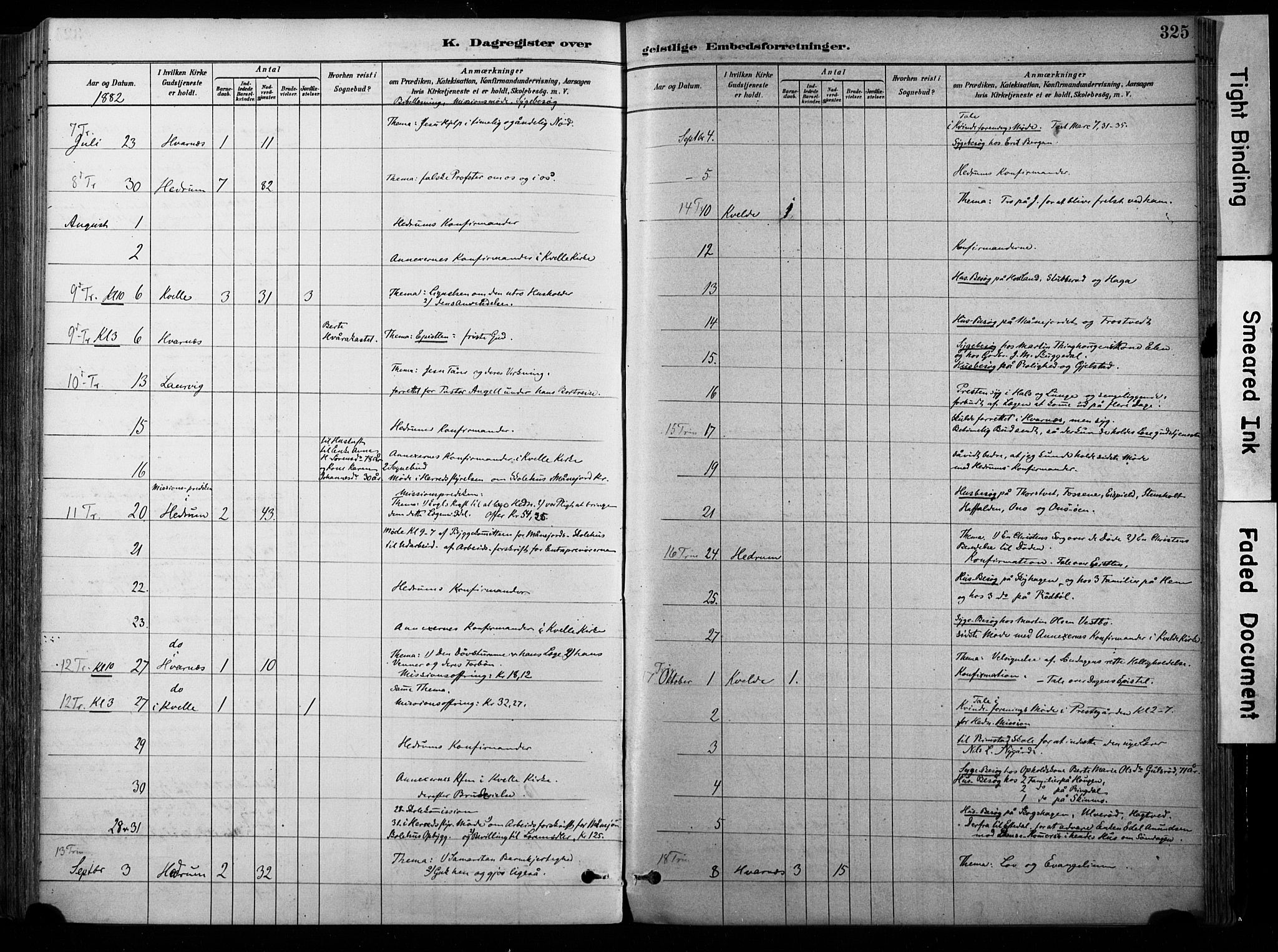 Hedrum kirkebøker, AV/SAKO-A-344/F/Fa/L0009: Parish register (official) no. I 9, 1881-1903, p. 325