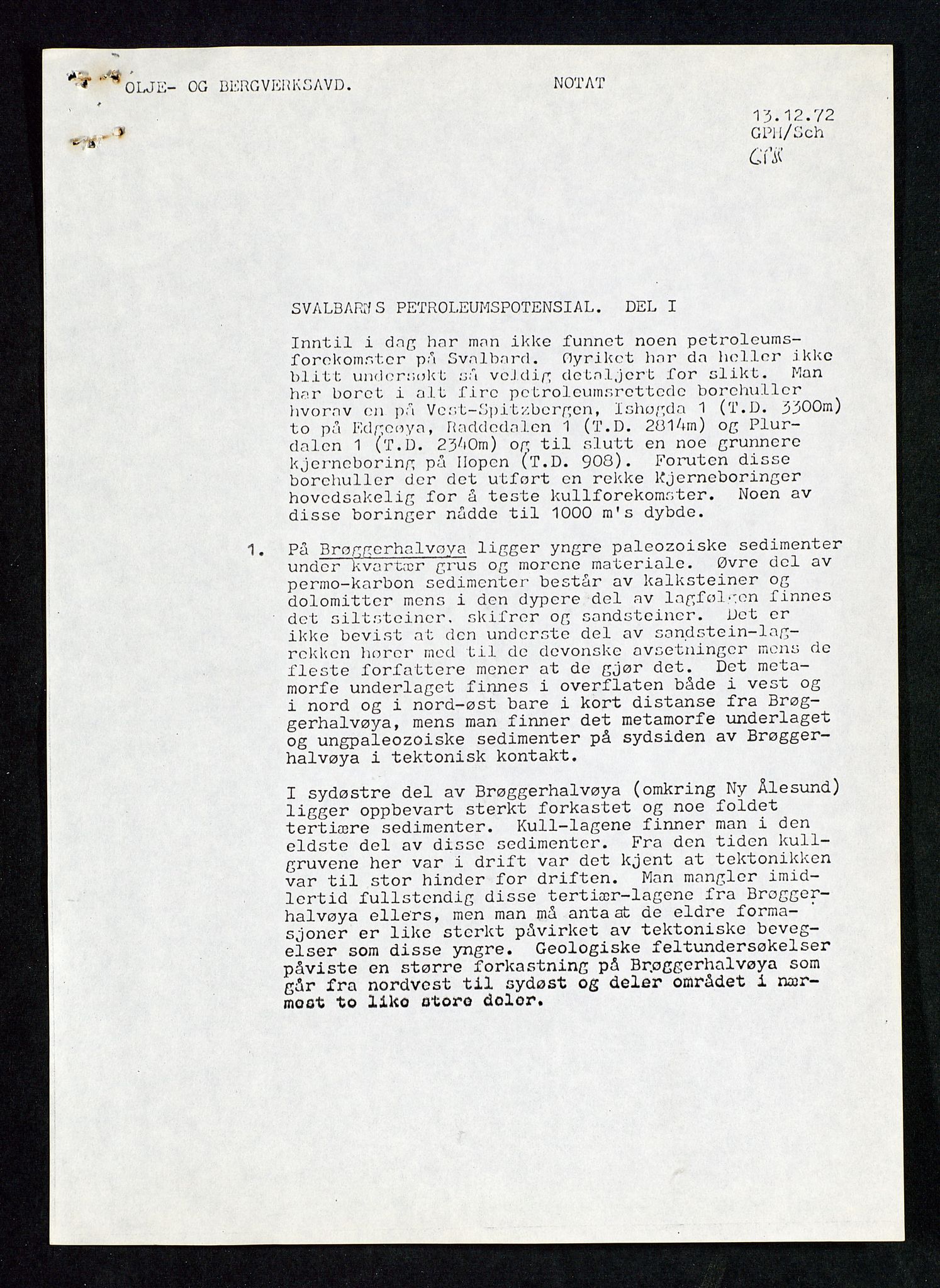 Industridepartementet, Oljekontoret, AV/SAST-A-101348/Da/L0001:  Arkivnøkkel 701 - 707 Miljøvern, forurensning, 1965-1972, p. 172