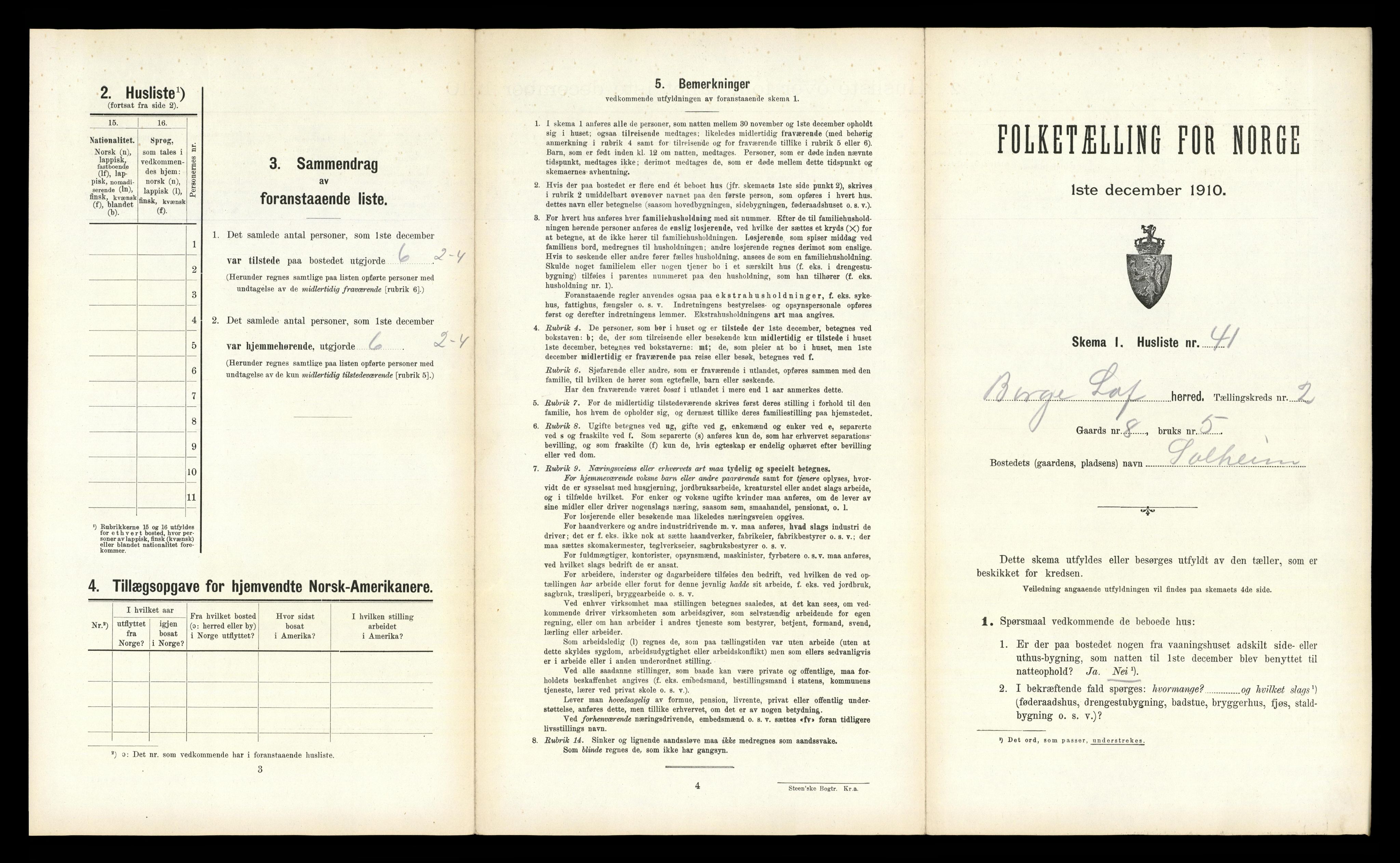 RA, 1910 census for Borge, 1910, p. 249