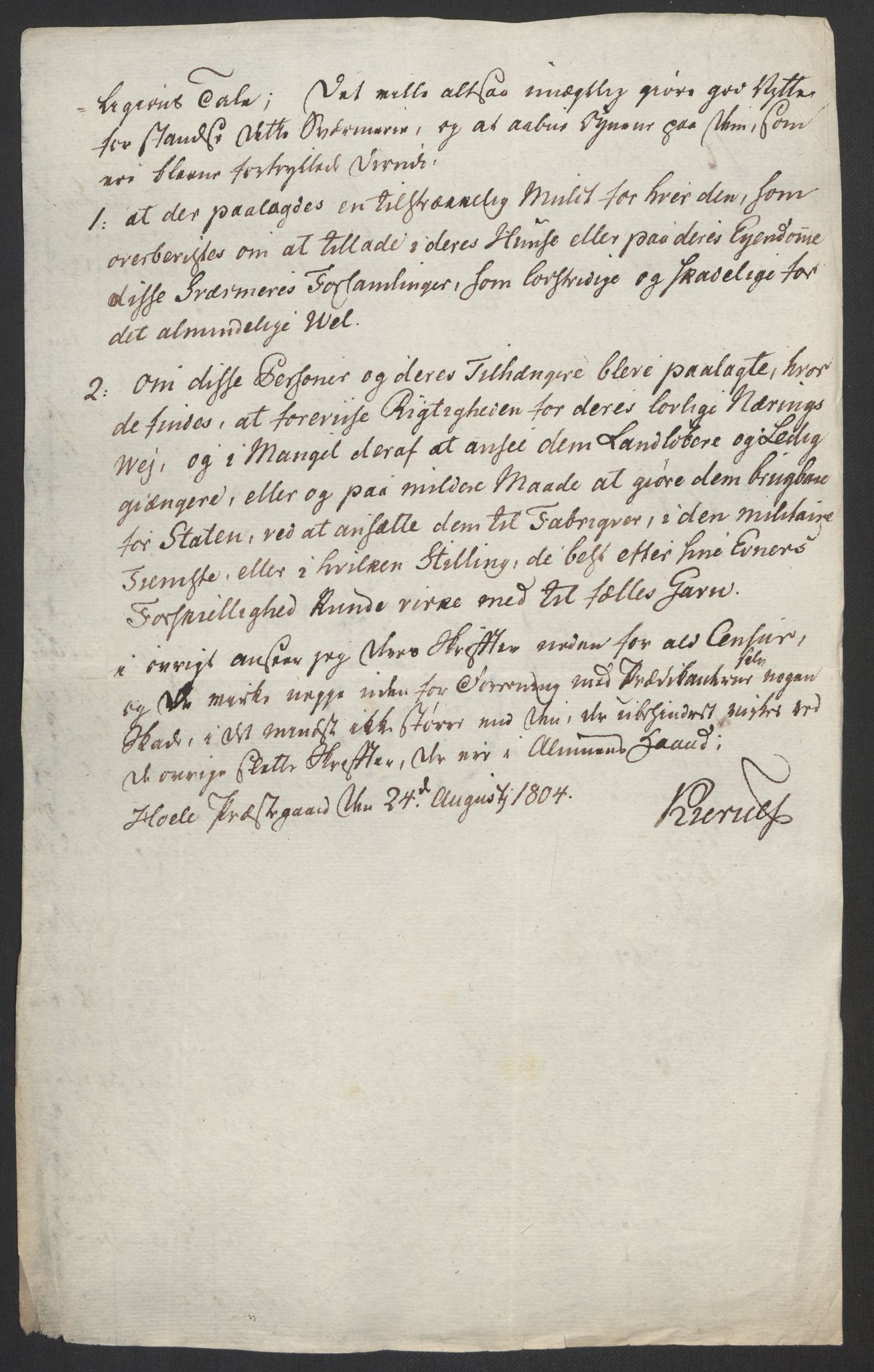 Justisdepartementet, Kommisjon i saken mot Hans Nielsen Hauge 1804, AV/RA-S-1151/D/L0003: Hans Nielsen Hauges sak, 1813, p. 413