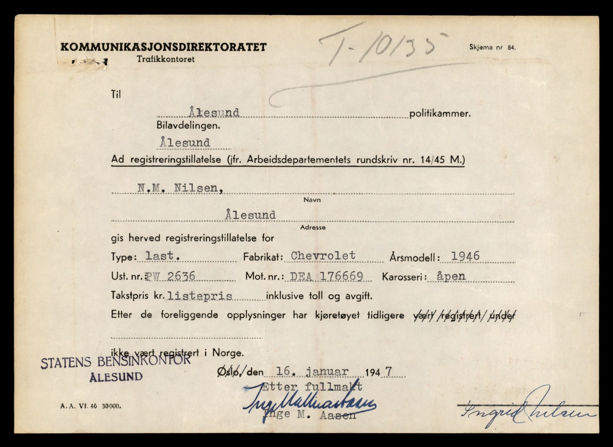 Møre og Romsdal vegkontor - Ålesund trafikkstasjon, AV/SAT-A-4099/F/Fe/L0035: Registreringskort for kjøretøy T 12653 - T 12829, 1927-1998, p. 1899