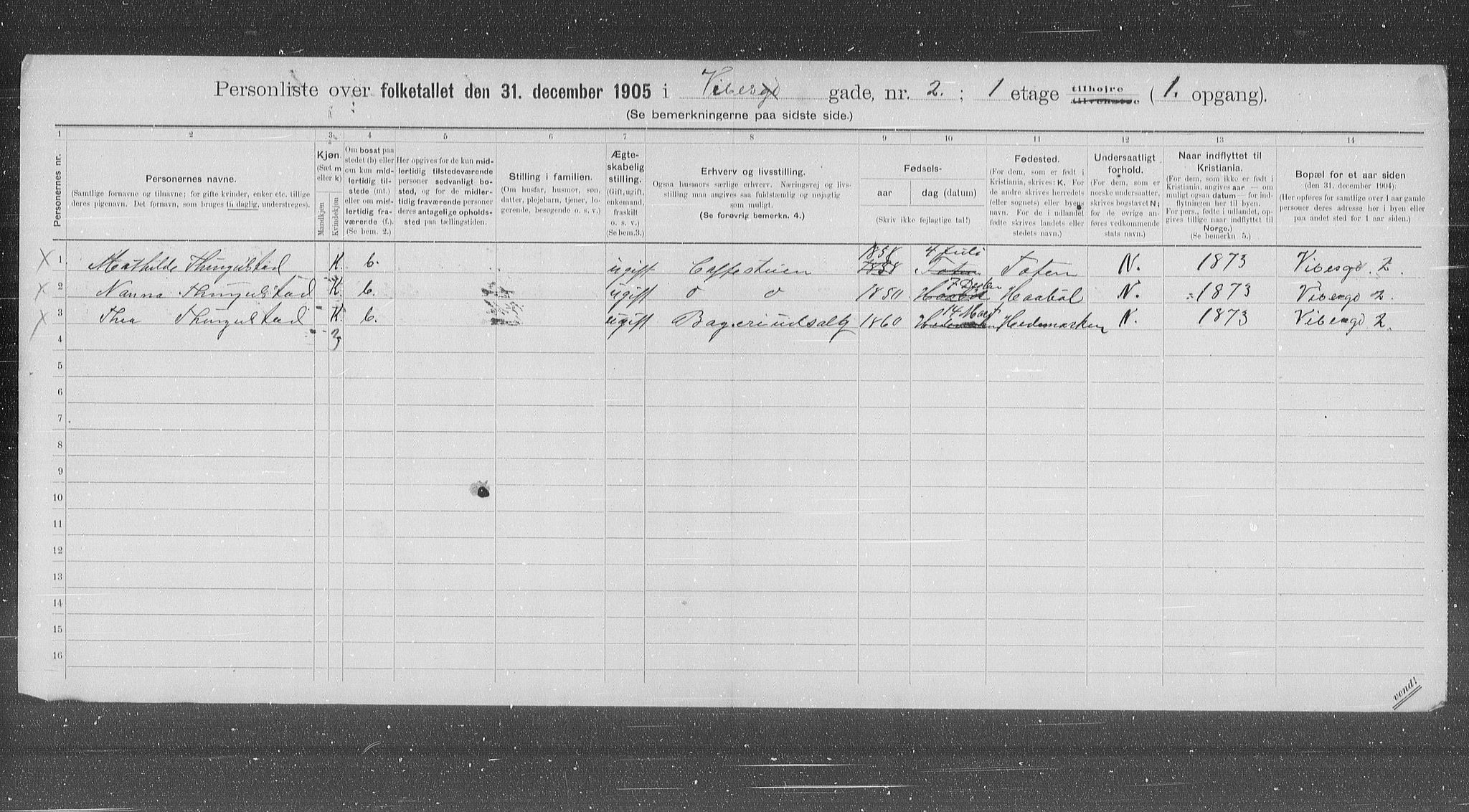 OBA, Municipal Census 1905 for Kristiania, 1905, p. 64477