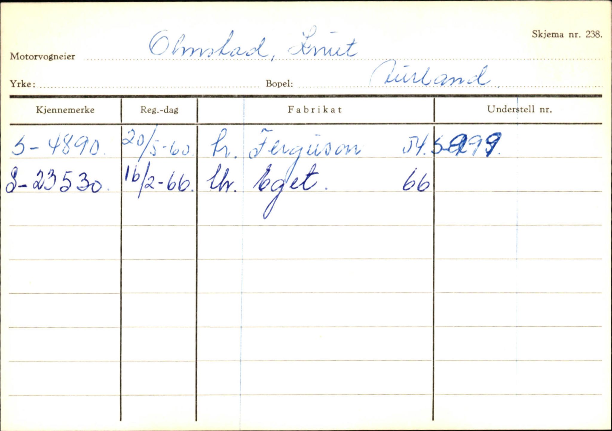 Statens vegvesen, Sogn og Fjordane vegkontor, AV/SAB-A-5301/4/F/L0125: Eigarregister Sogndal V-Å. Aurland A-Å. Fjaler A-N, 1945-1975, p. 942