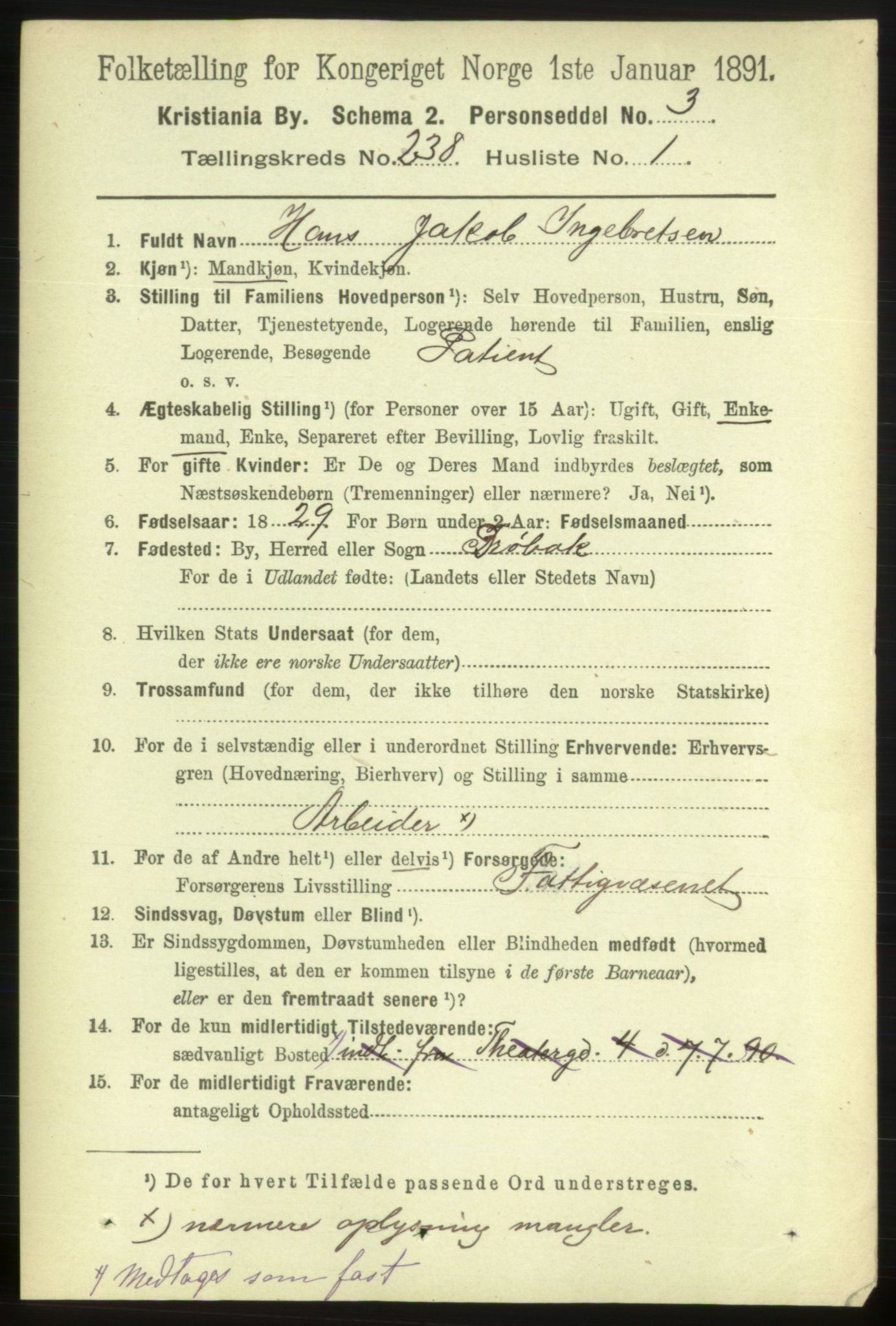 RA, 1891 census for 0301 Kristiania, 1891, p. 144800