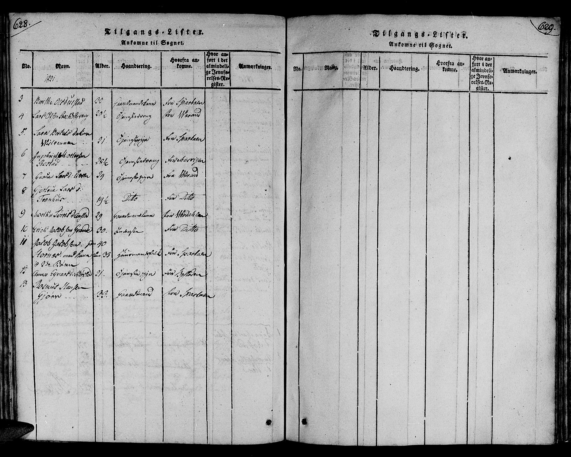Ministerialprotokoller, klokkerbøker og fødselsregistre - Nord-Trøndelag, SAT/A-1458/730/L0275: Parish register (official) no. 730A04, 1816-1822, p. 628-629