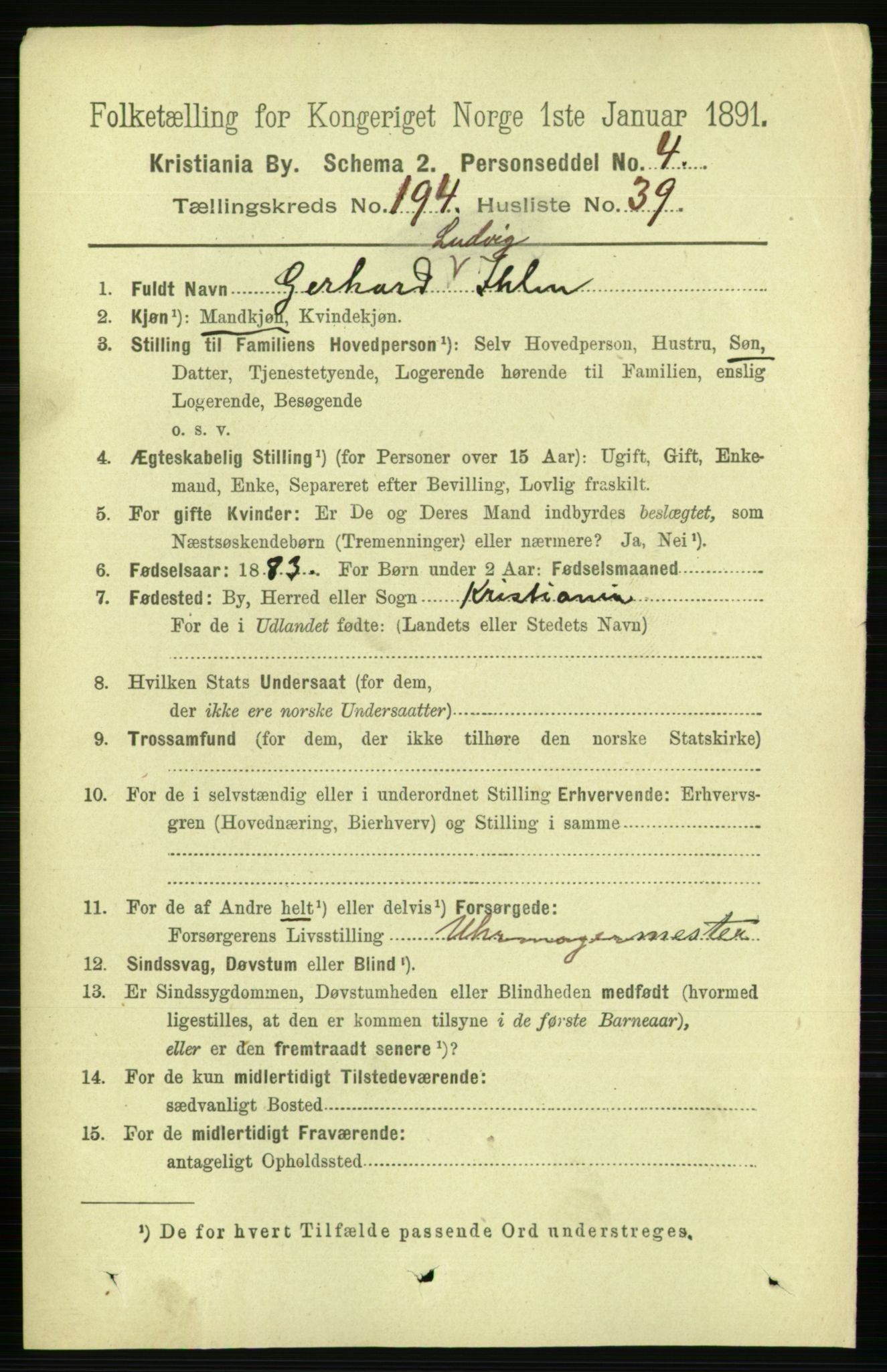 RA, 1891 census for 0301 Kristiania, 1891, p. 117437