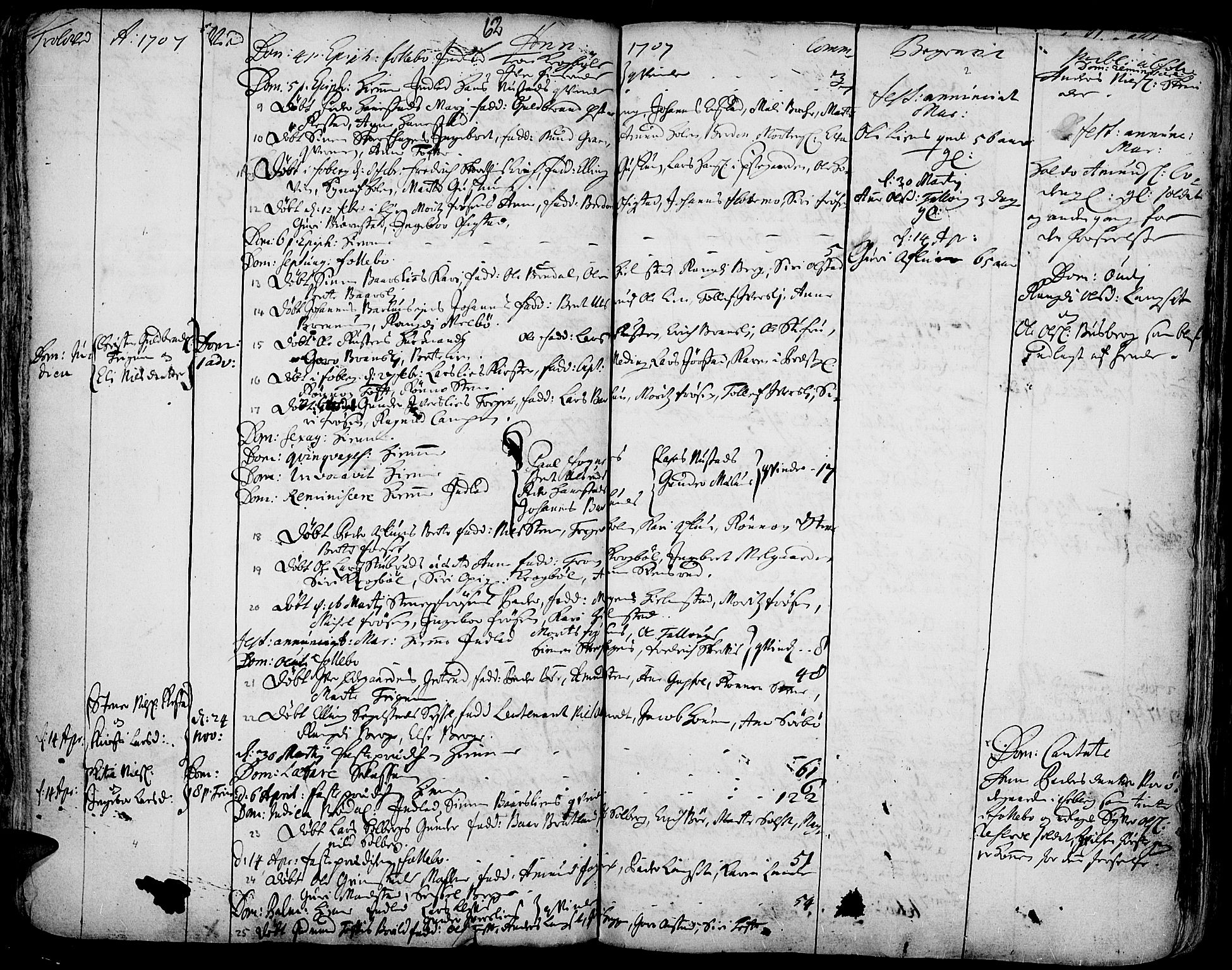 Gausdal prestekontor, AV/SAH-PREST-090/H/Ha/Haa/L0001: Parish register (official) no. 1, 1693-1728, p. 62