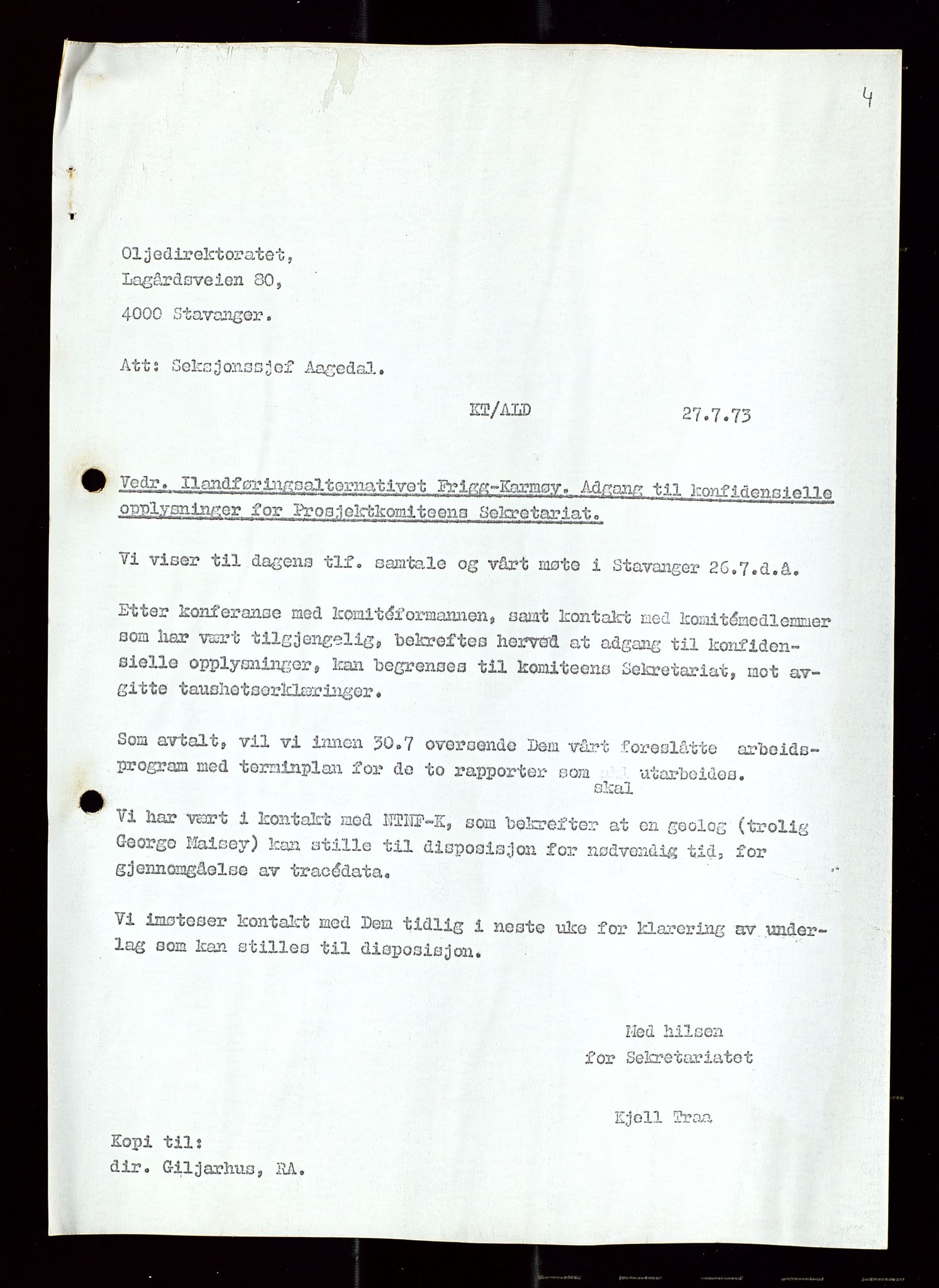 Industridepartementet, Oljekontoret, AV/SAST-A-101348/Di/L0004: DWP, møter, komite`møter, 761 forskning/teknologi, 1972-1975, p. 12