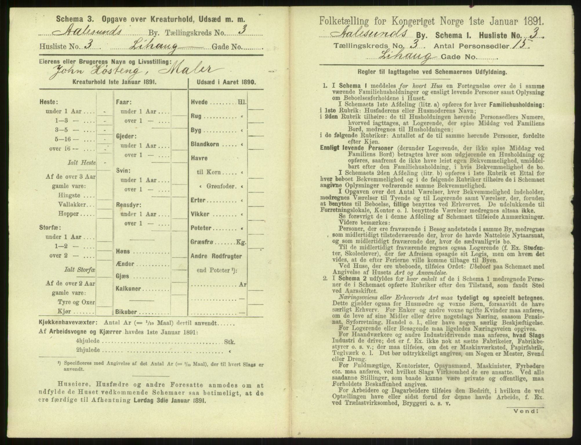 RA, 1891 census for 1501 Ålesund, 1891, p. 212