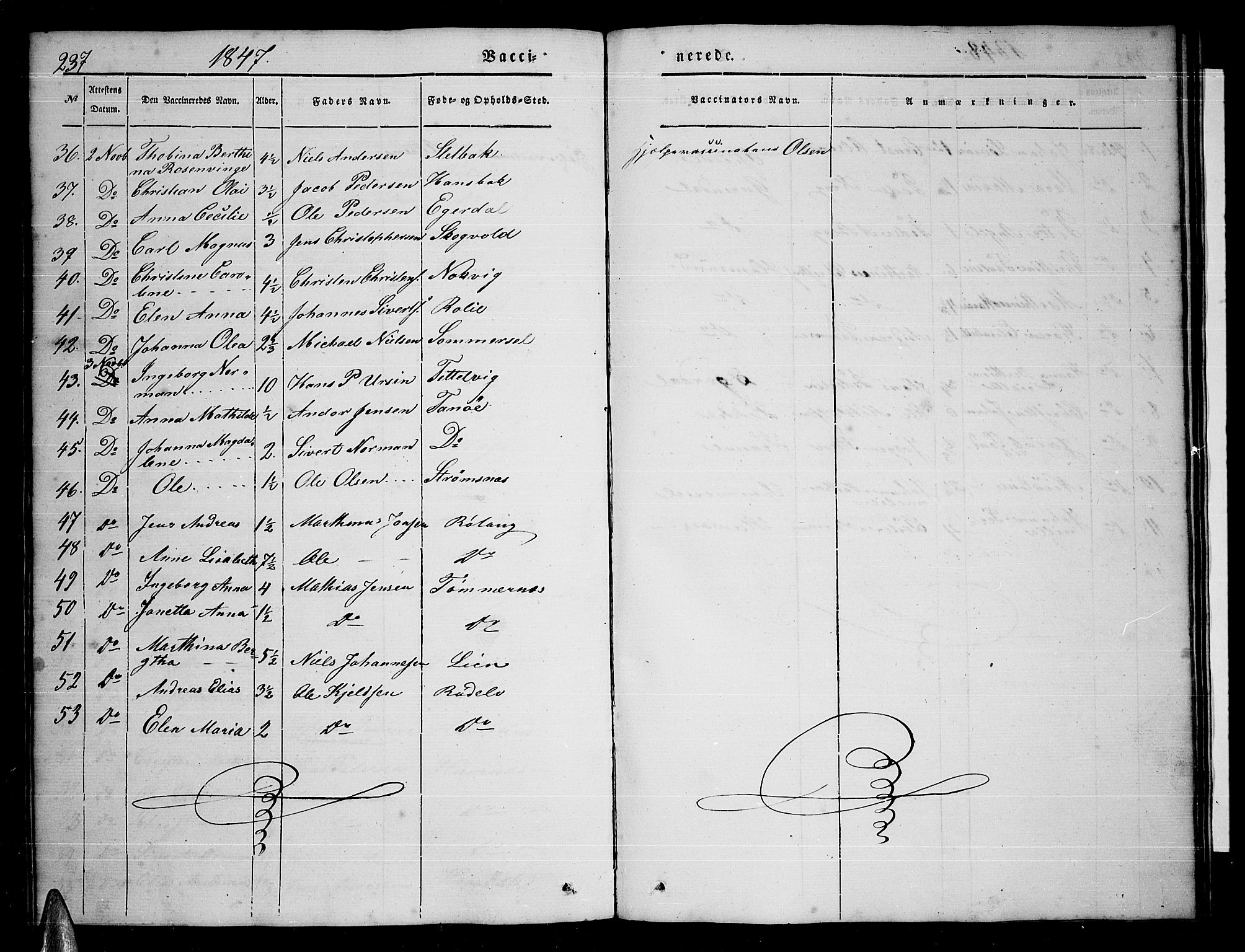 Ministerialprotokoller, klokkerbøker og fødselsregistre - Nordland, AV/SAT-A-1459/859/L0856: Parish register (copy) no. 859C02, 1843-1854, p. 237