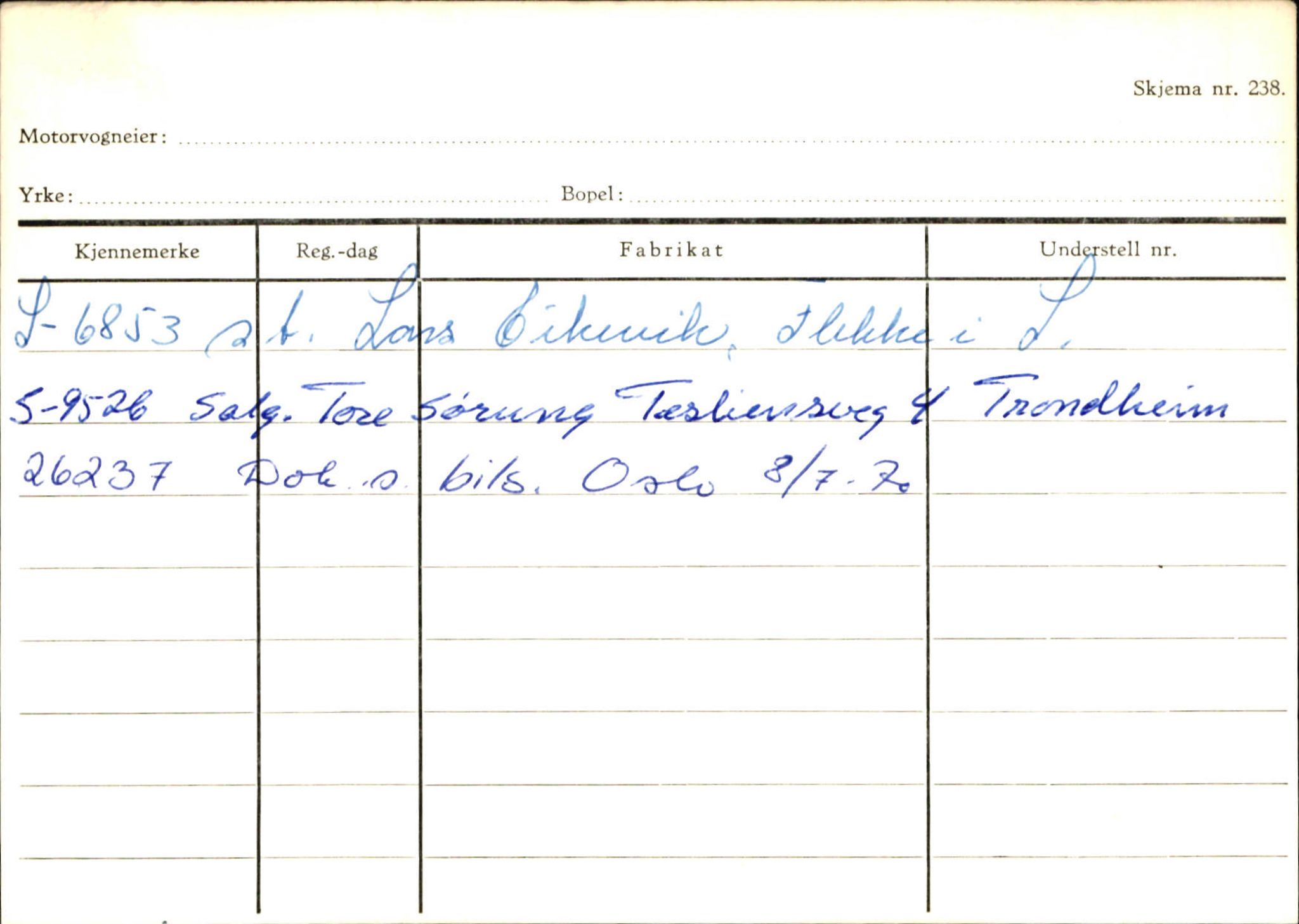 Statens vegvesen, Sogn og Fjordane vegkontor, SAB/A-5301/4/F/L0125: Eigarregister Sogndal V-Å. Aurland A-Å. Fjaler A-N, 1945-1975, p. 1678