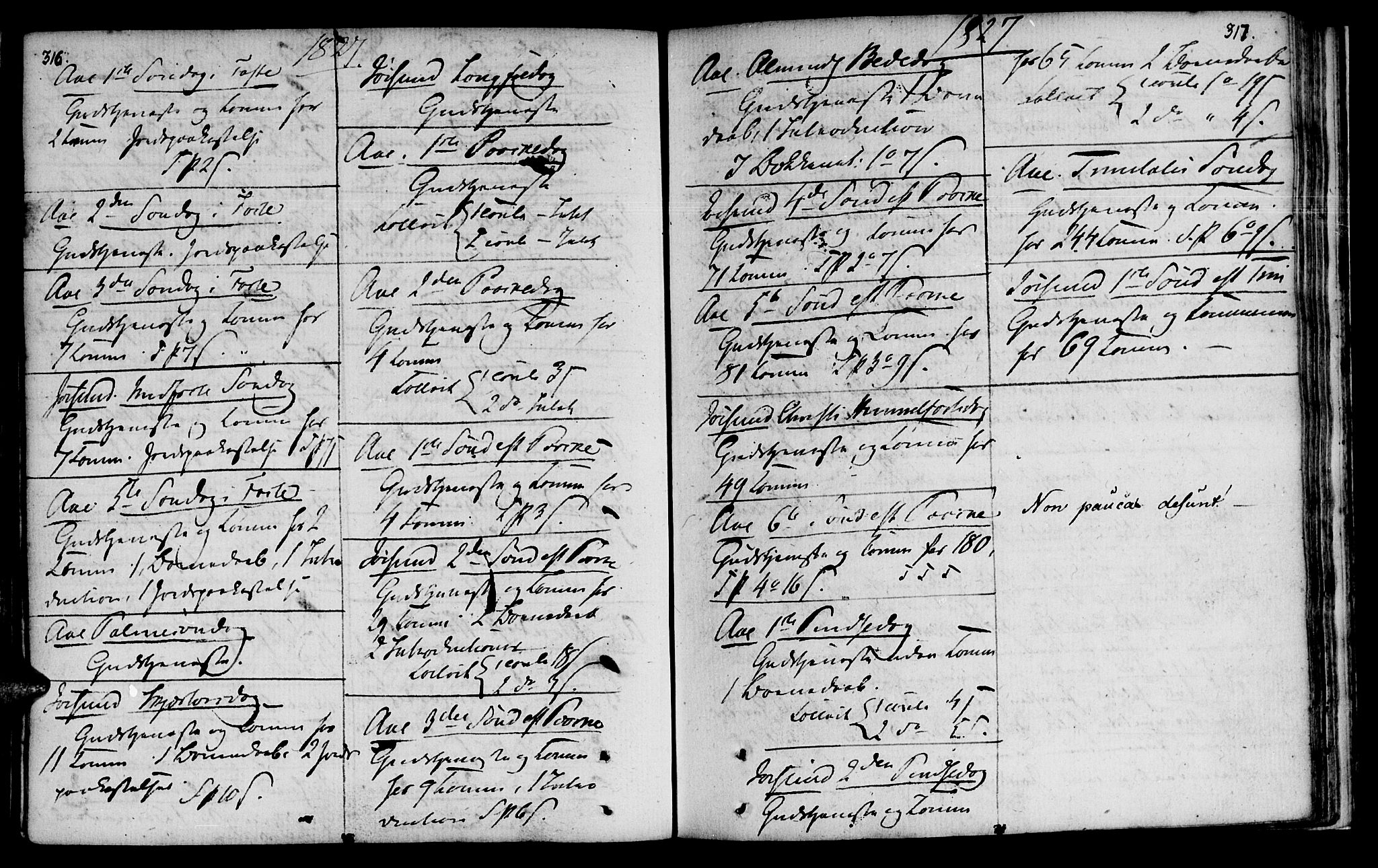 Ministerialprotokoller, klokkerbøker og fødselsregistre - Sør-Trøndelag, SAT/A-1456/655/L0674: Parish register (official) no. 655A03, 1802-1826, p. 316-317