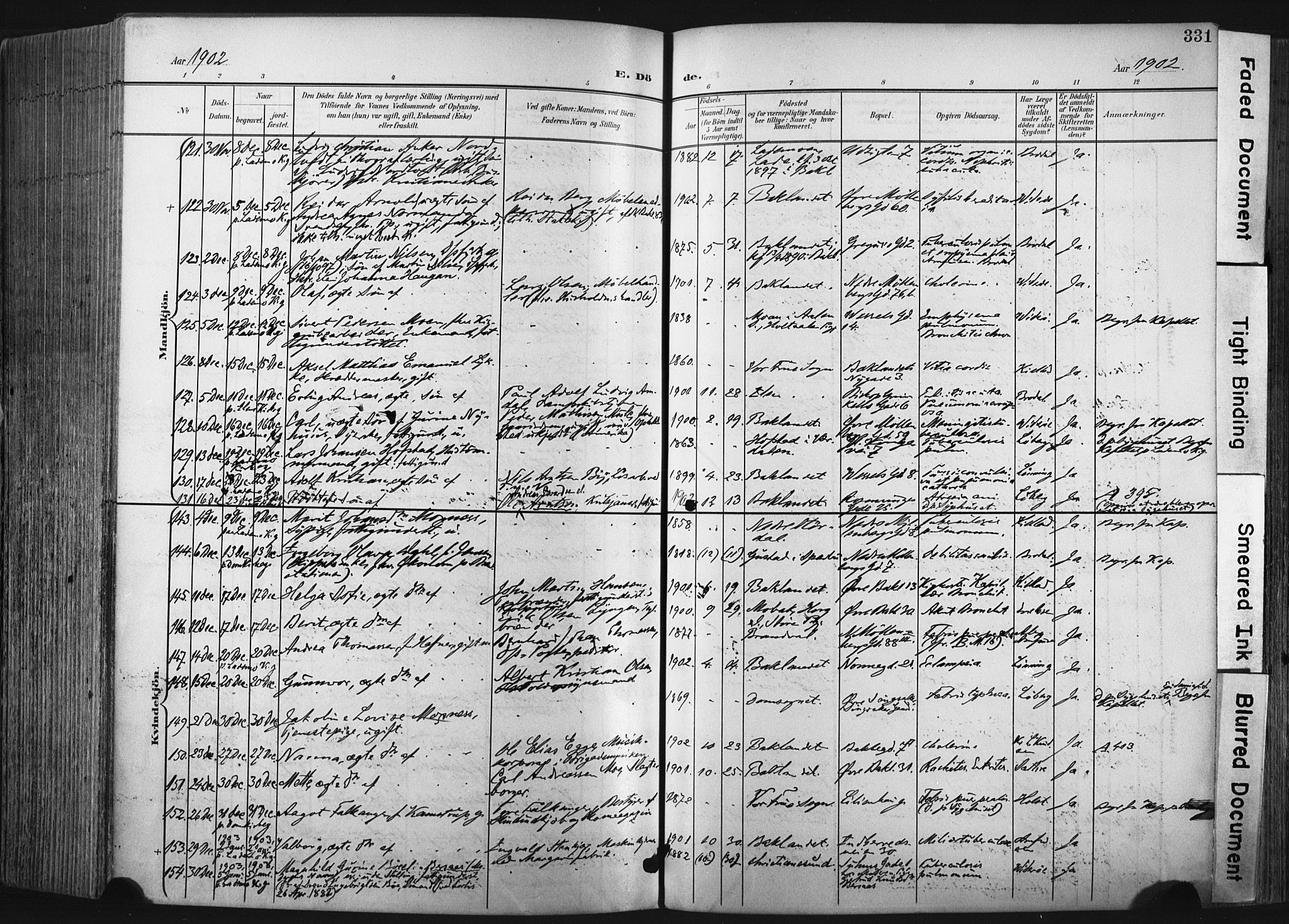 Ministerialprotokoller, klokkerbøker og fødselsregistre - Sør-Trøndelag, AV/SAT-A-1456/604/L0201: Parish register (official) no. 604A21, 1901-1911, p. 331