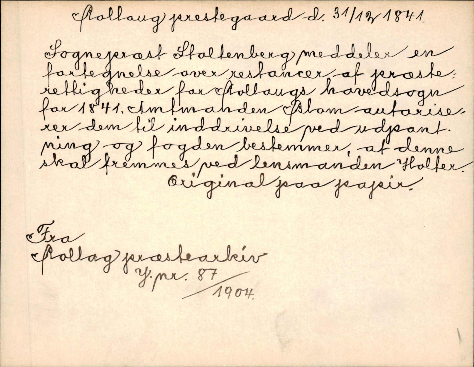 Riksarkivets diplomsamling, AV/RA-EA-5965/F35/F35k/L0002: Regestsedler: Prestearkiver fra Hedmark, Oppland, Buskerud og Vestfold, p. 391