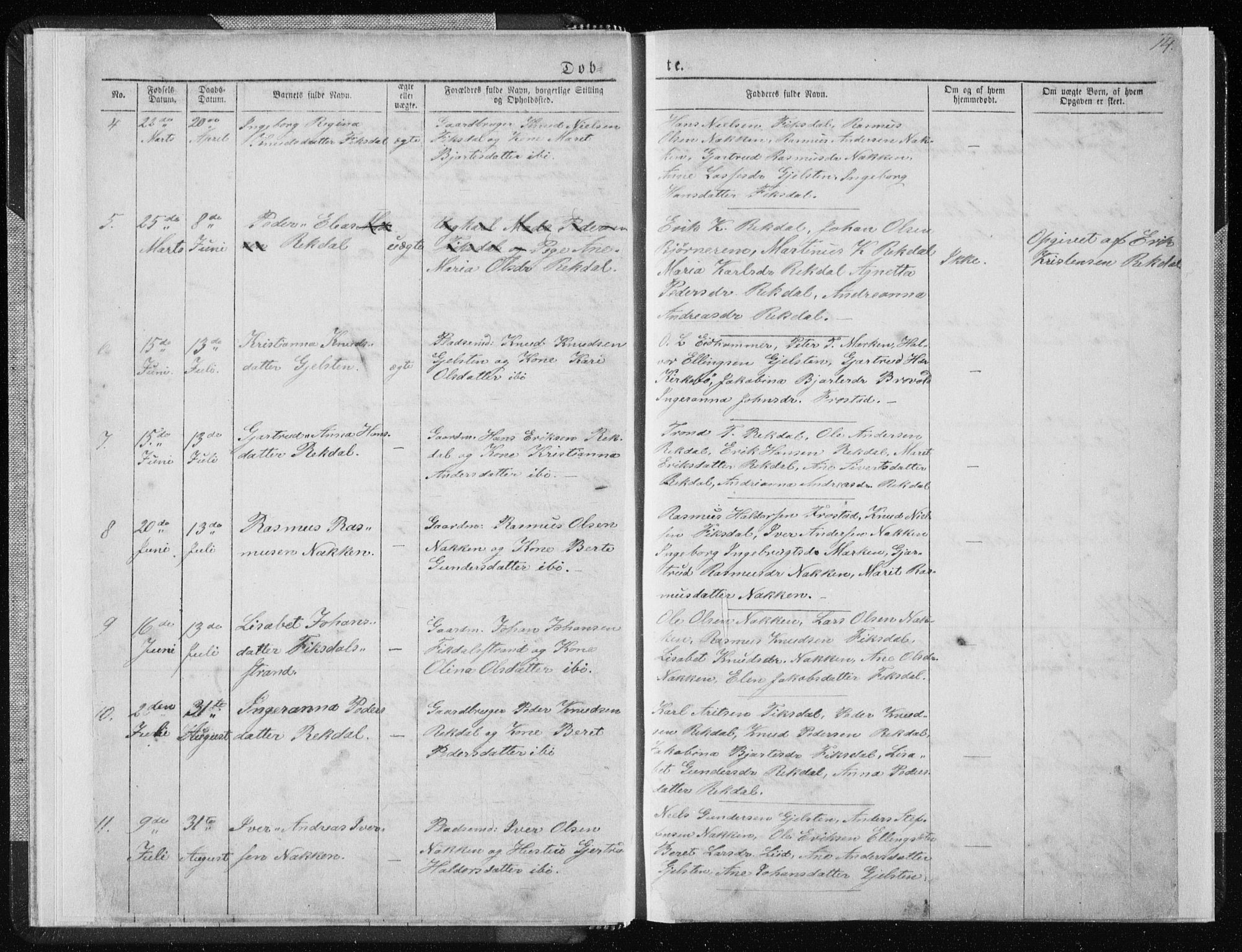 Ministerialprotokoller, klokkerbøker og fødselsregistre - Møre og Romsdal, SAT/A-1454/540/L0541: Parish register (copy) no. 540C01, 1867-1920, p. 14