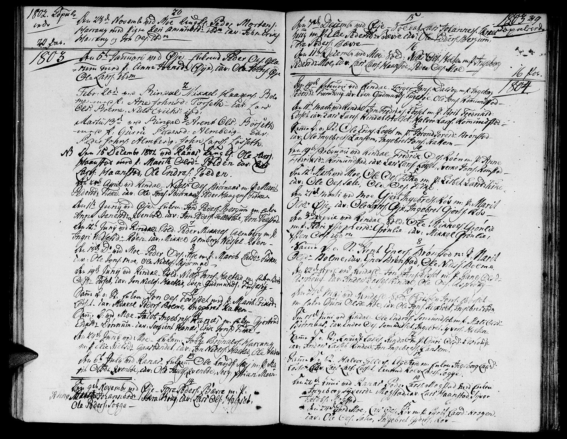 Ministerialprotokoller, klokkerbøker og fødselsregistre - Møre og Romsdal, SAT/A-1454/595/L1040: Parish register (official) no. 595A02, 1797-1819, p. 219