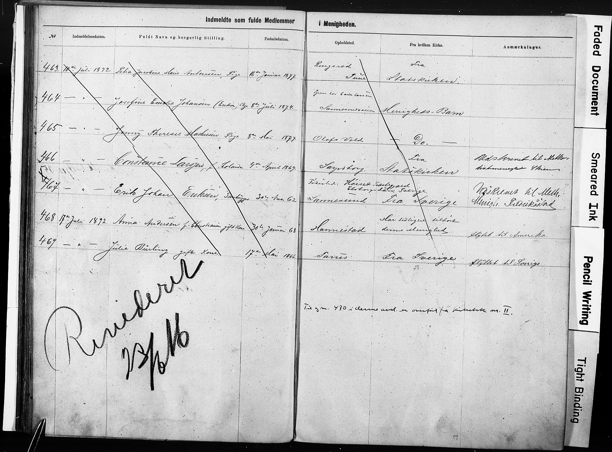 Sarpsborg metodistkirke, AV/SAO-PAO-0233/A/L0003: Dissenter register no. 3, 1856-1893