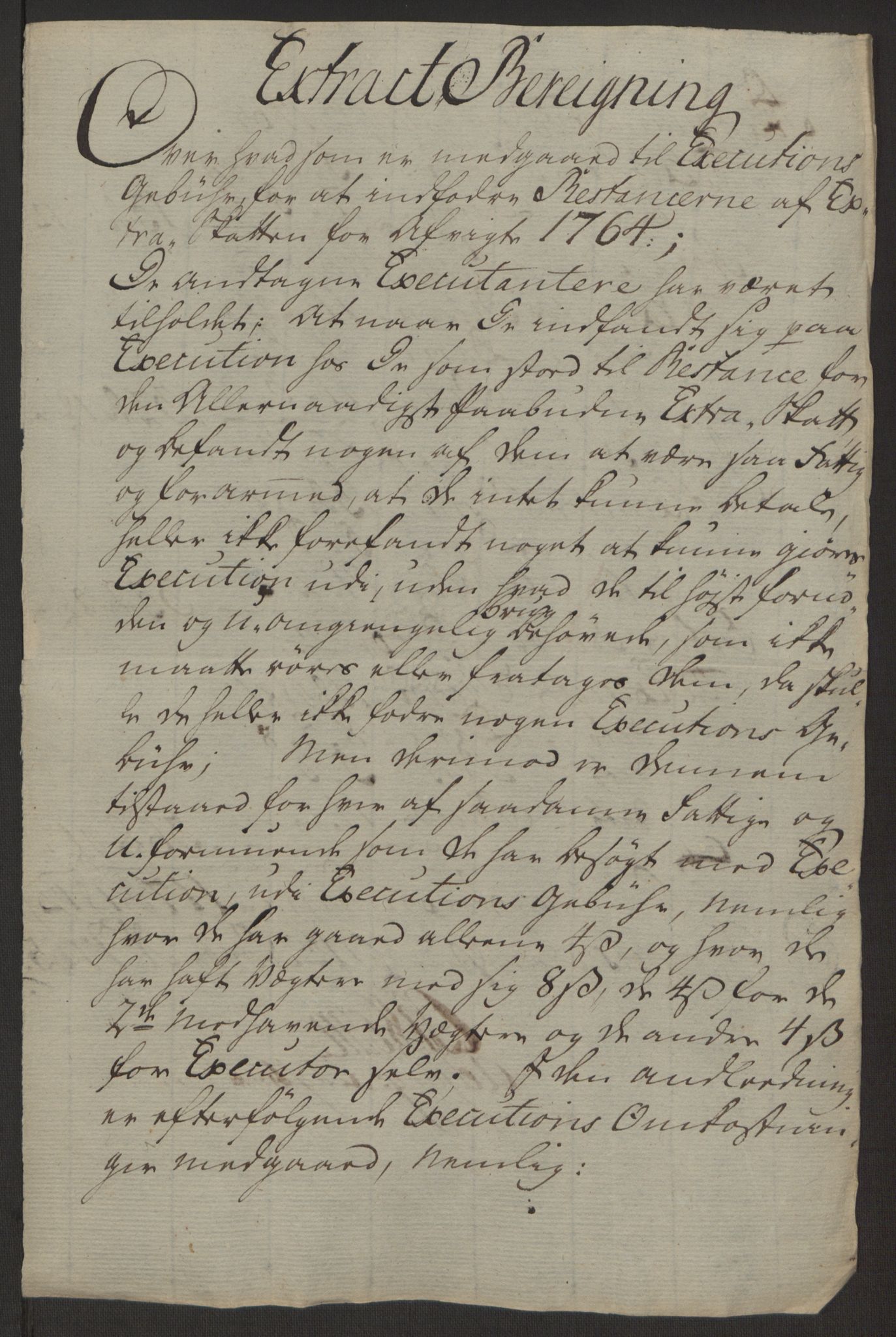 Rentekammeret inntil 1814, Reviderte regnskaper, Byregnskaper, AV/RA-EA-4066/R/Rp/L0367/0001: [P21] Kontribusjonsregnskap / Ekstraskatt, 1764, p. 41