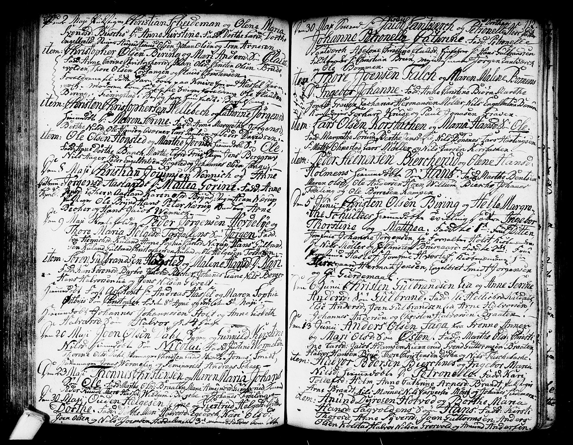 Kongsberg kirkebøker, SAKO/A-22/F/Fa/L0007: Parish register (official) no. I 7, 1795-1816, p. 112
