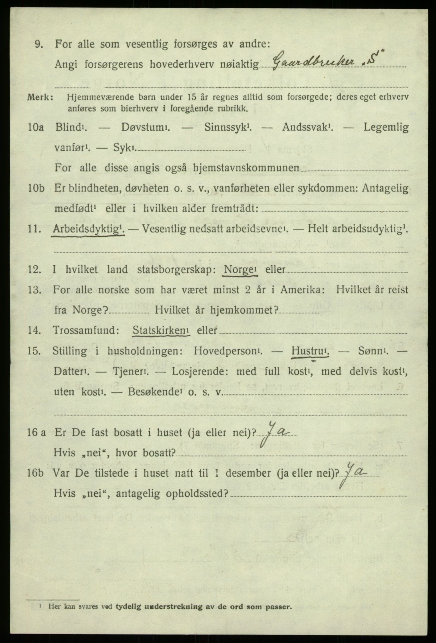 SAB, 1920 census for Fusa, 1920, p. 796