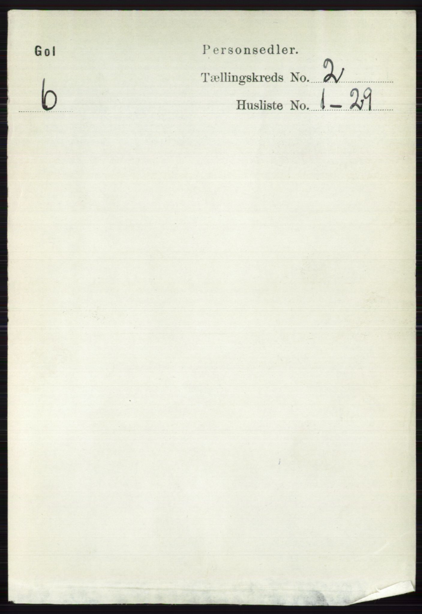 RA, 1891 census for 0617 Gol og Hemsedal, 1891, p. 713