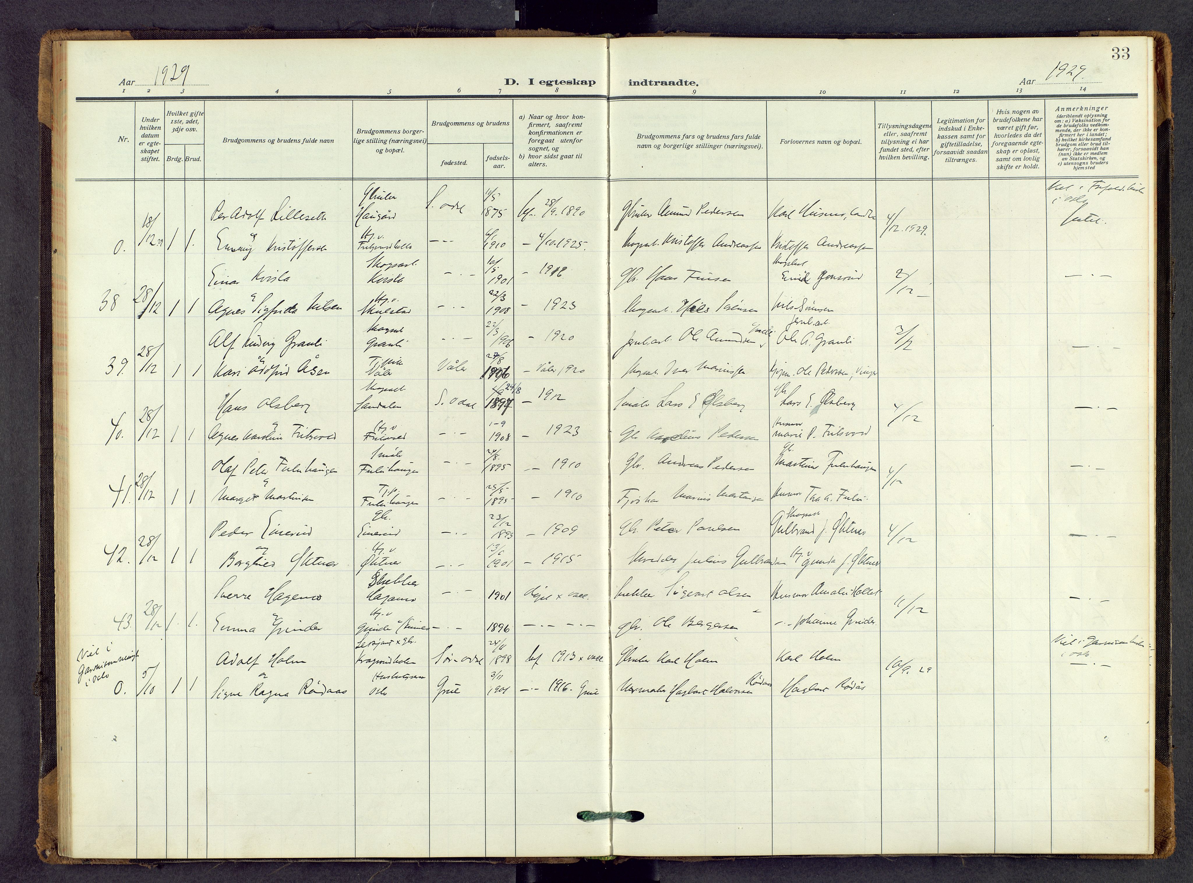 Sør-Odal prestekontor, AV/SAH-PREST-030/H/Ha/Haa/L0011: Parish register (official) no. 11, 1922-1945, p. 33