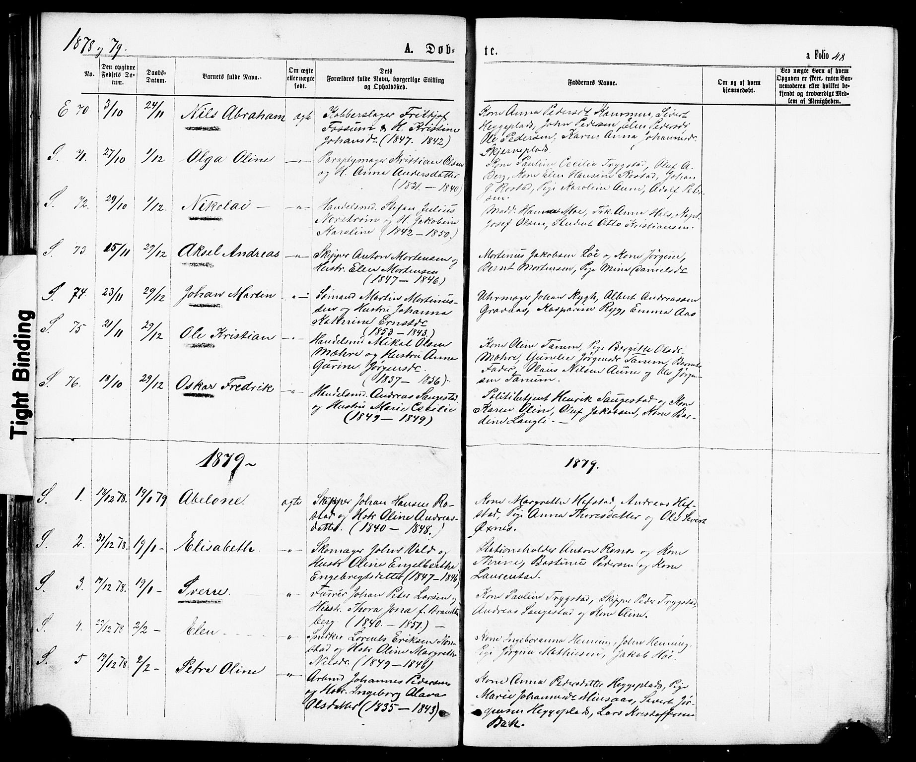 Ministerialprotokoller, klokkerbøker og fødselsregistre - Nord-Trøndelag, SAT/A-1458/739/L0370: Parish register (official) no. 739A02, 1868-1881, p. 48