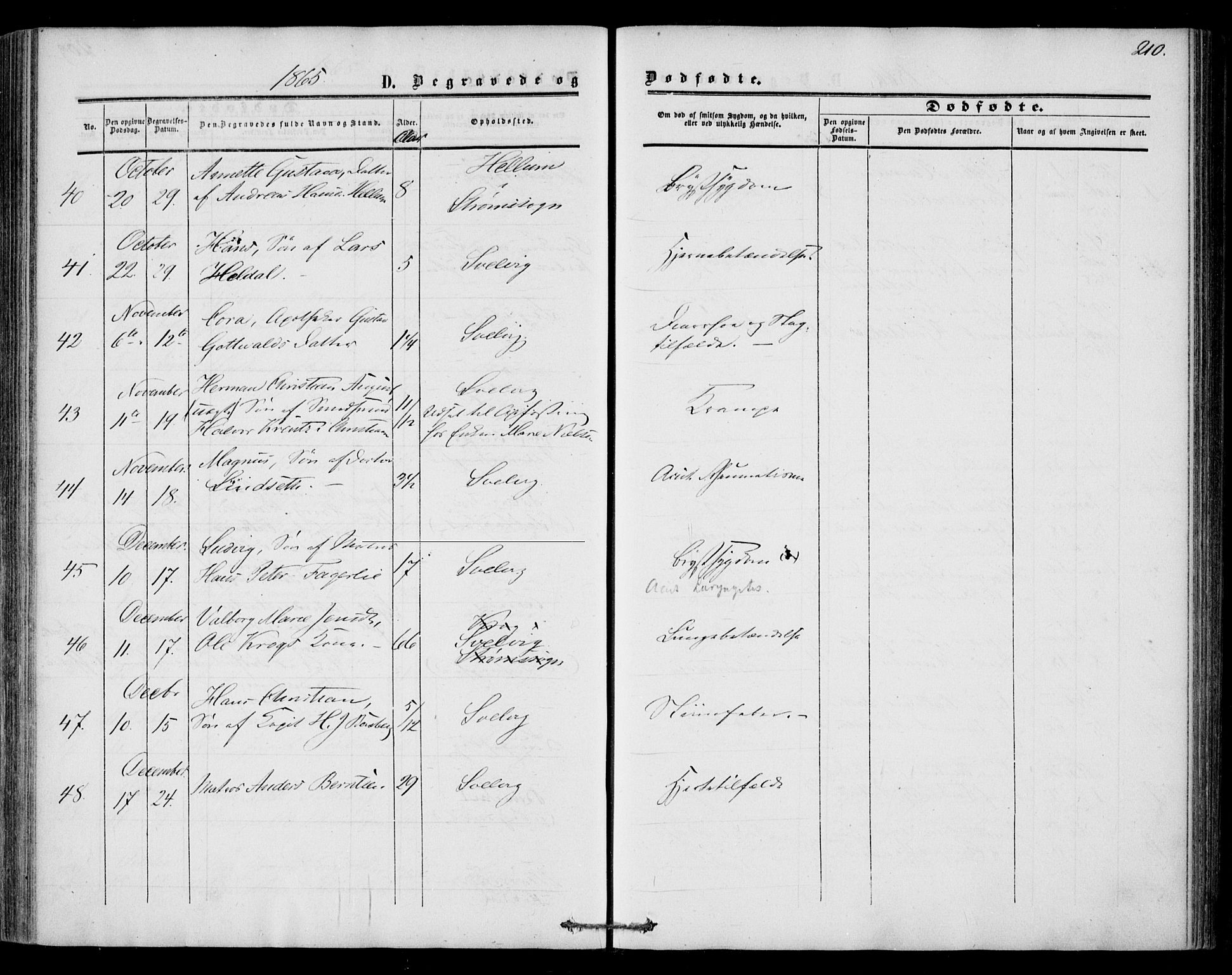 Strømm kirkebøker, AV/SAKO-A-322/F/Fa/L0001: Parish register (official) no. I 1, 1861-1869, p. 210