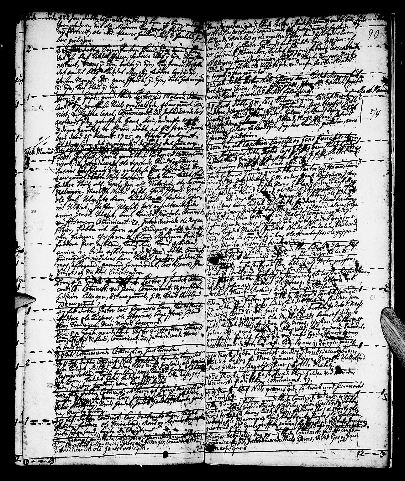 Hamre sokneprestembete, SAB/A-75501/H/Ha/Haa/Haaa/L0003: Parish register (official) no. A 3, 1708-1726, p. 90