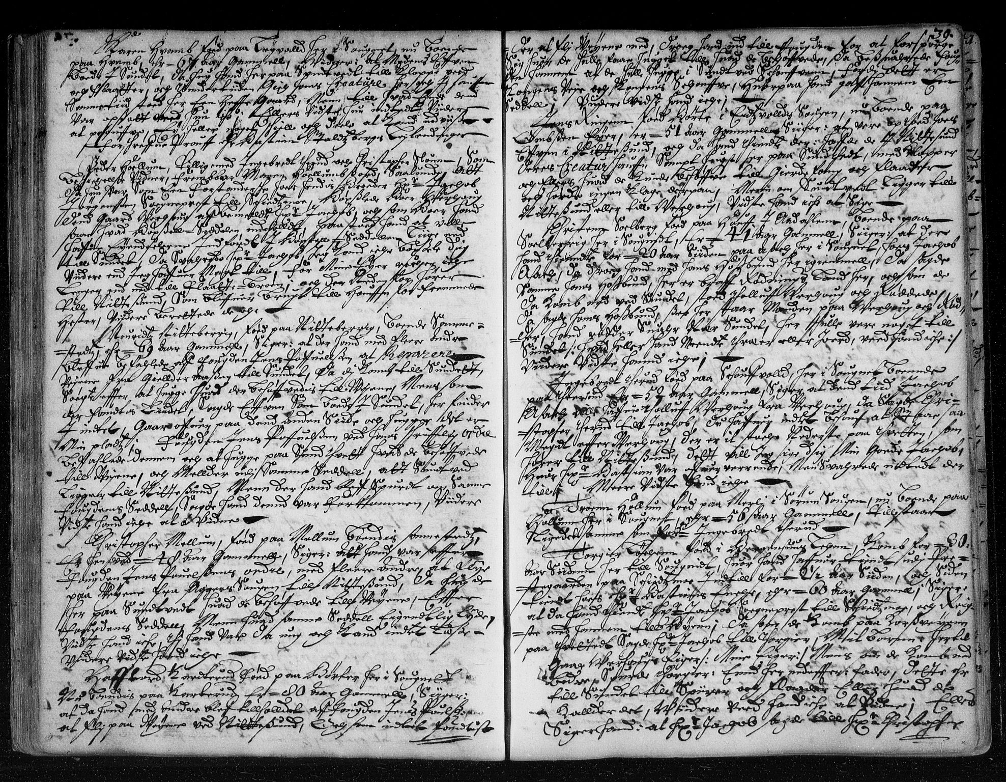 Christiania lagting, AV/SAO-A-11131/F/Fa/L0008: Tingbok, 1680-1689, p. 38b-39a